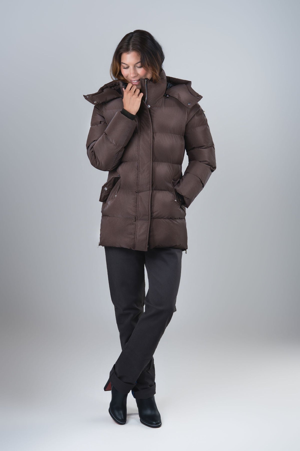 Women's Bumnester 3/4 Coat - Mocha Diamond