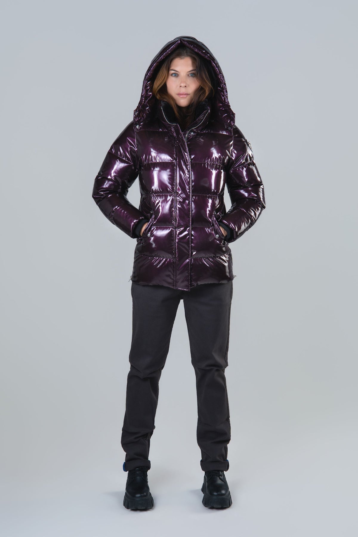 Women's Bumnester 3/4 Coat - Glossy Purple