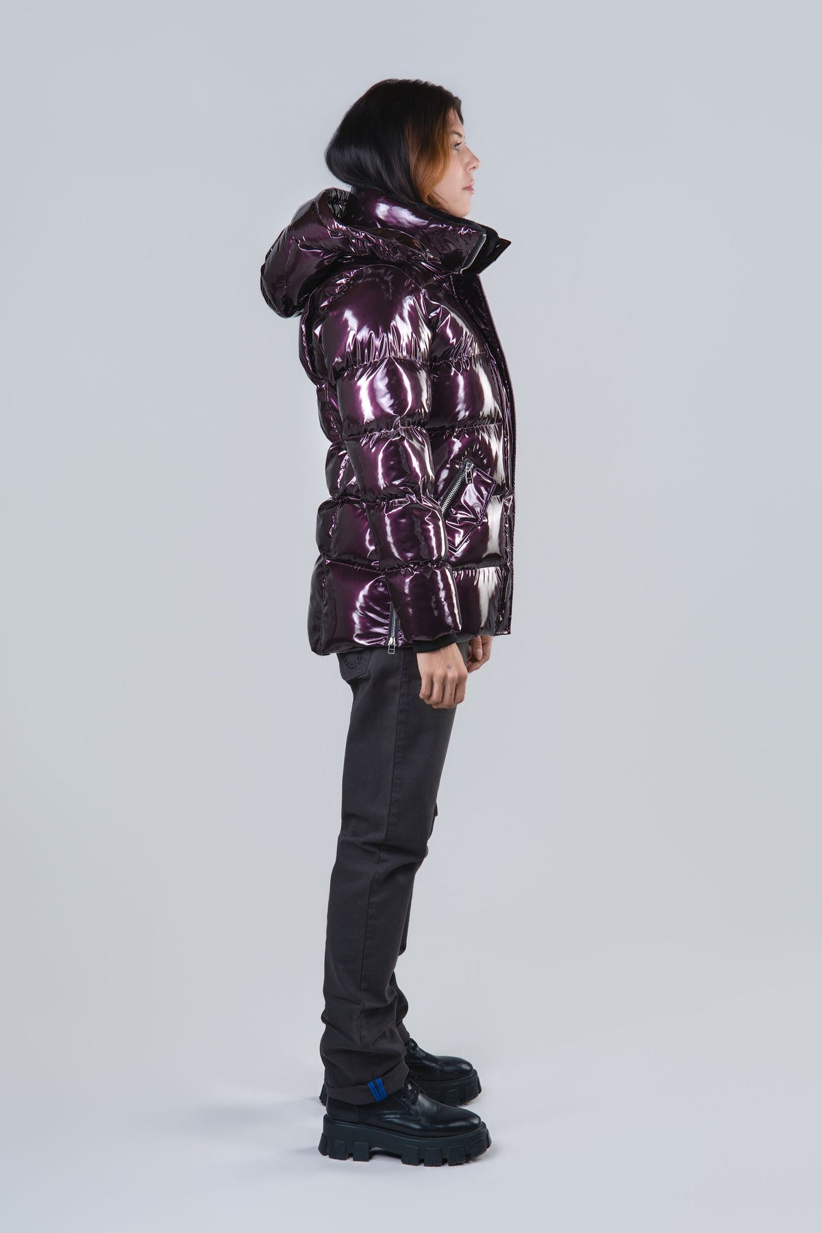 Women's Bumnester 3/4 Coat - Glossy Purple
