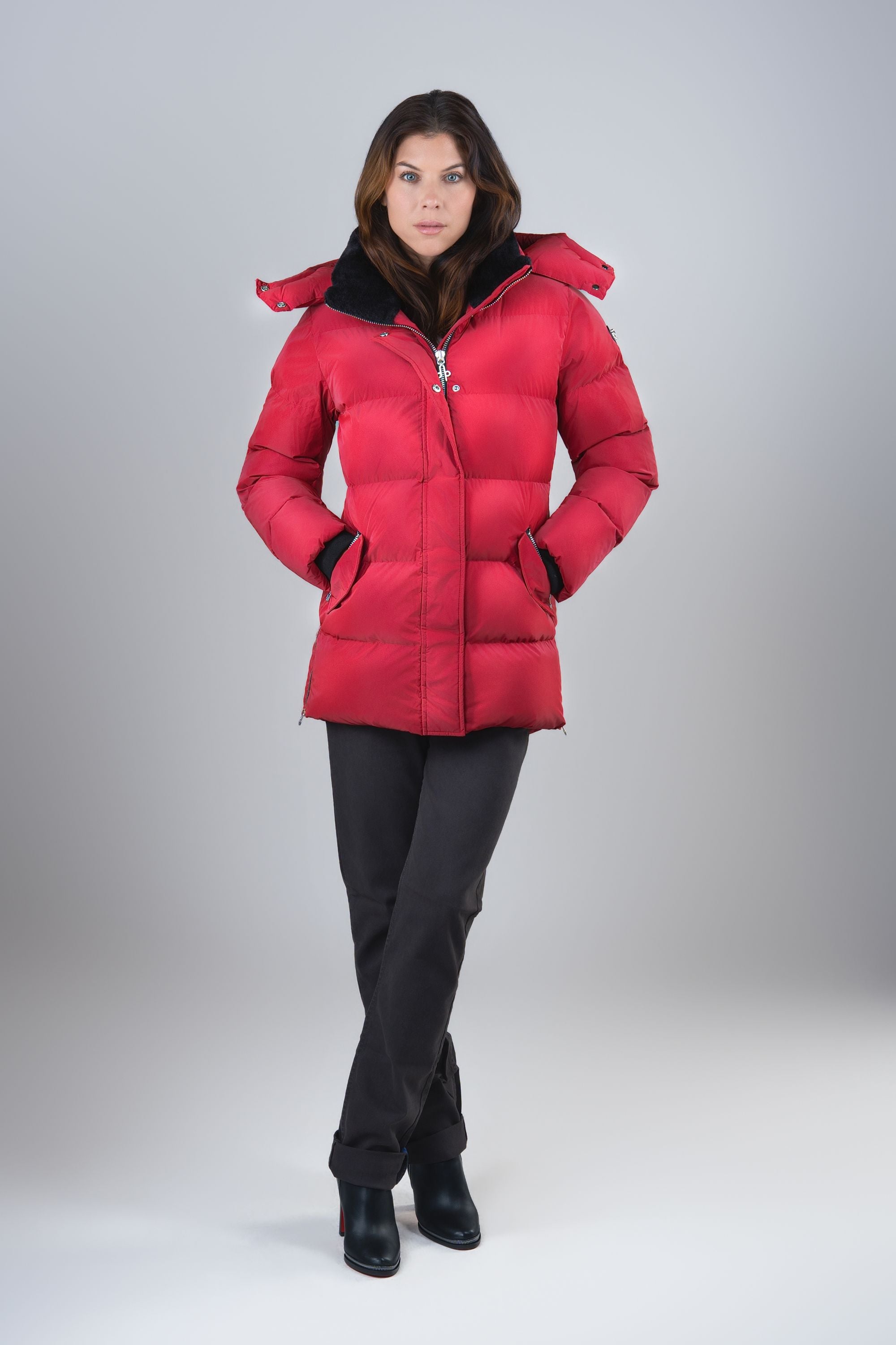Women's Bumnester 3/4 Coat - Red Diamond