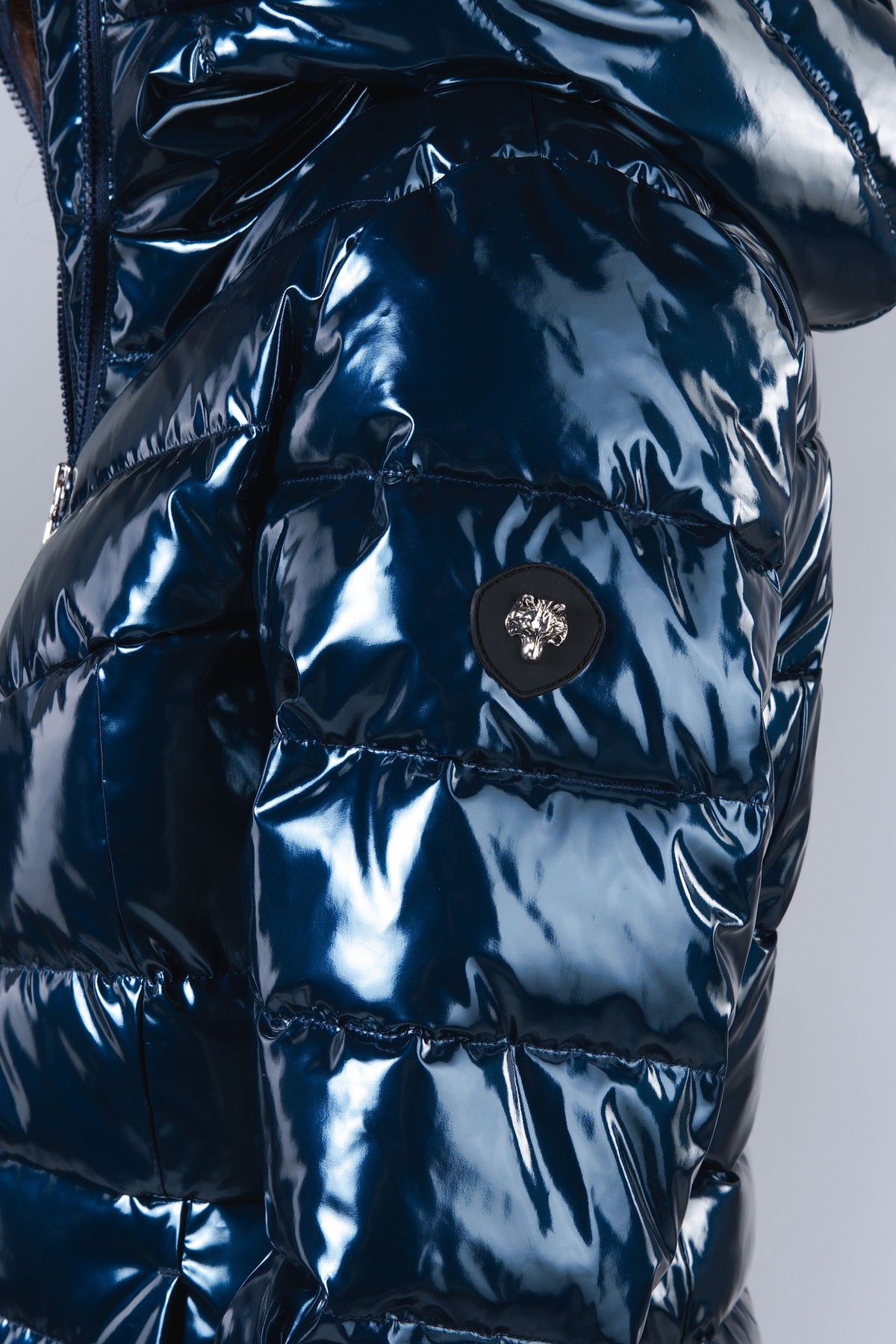 Women's Medium Weight Long Robin Coat - Glossy Navy