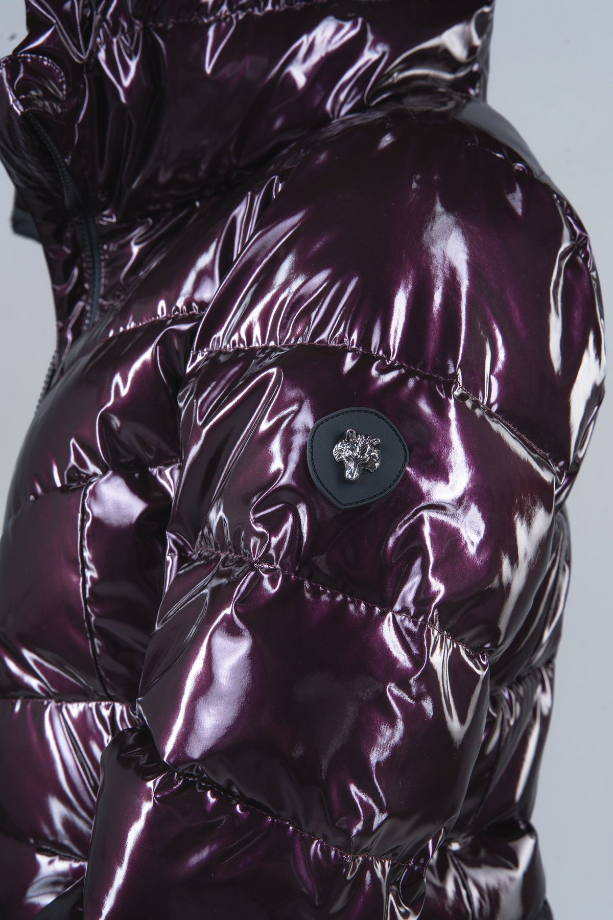 Women's Medium Weight Long Robin Coat - Glossy Purple