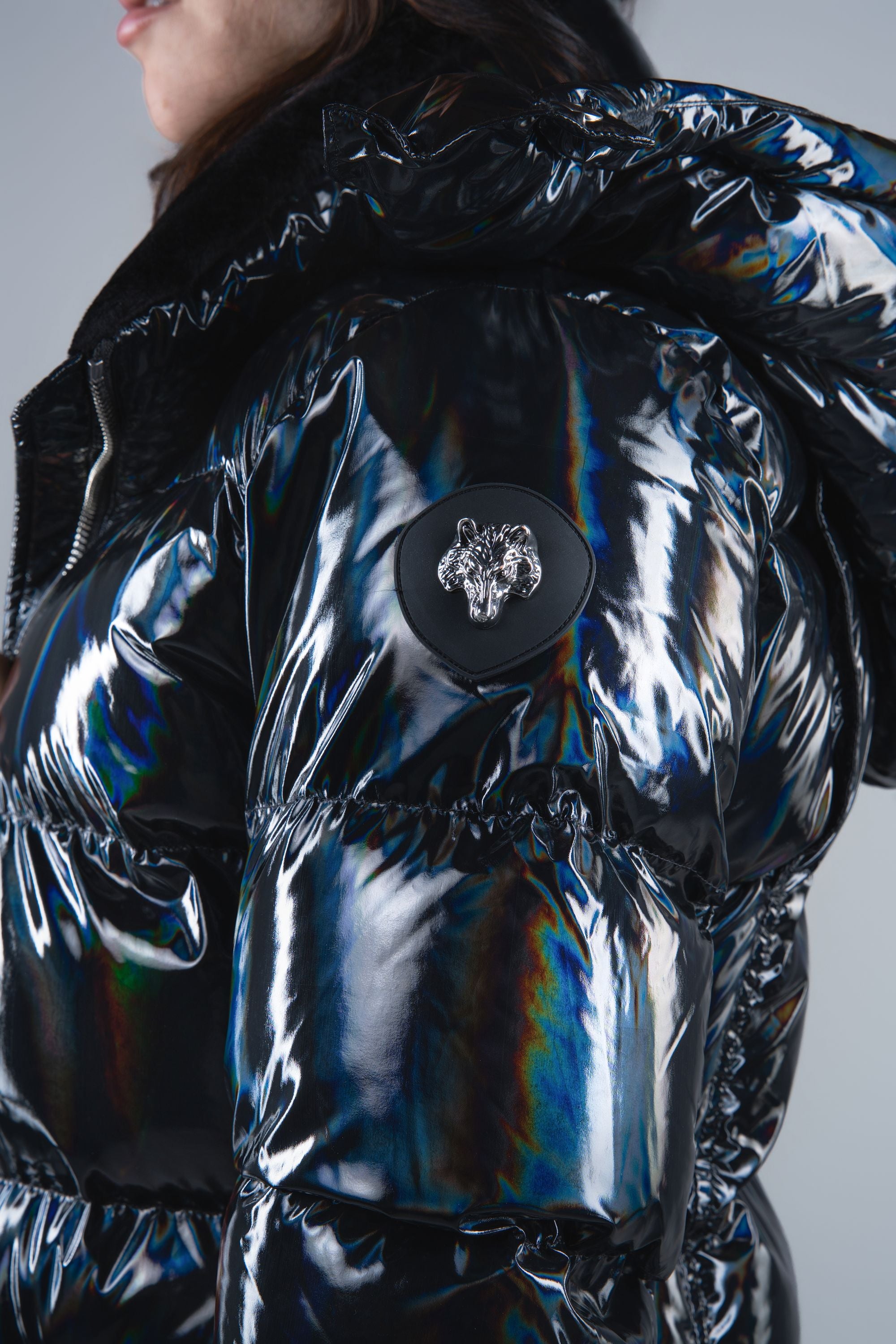 Women's Penguin Long Coat - Oily Black