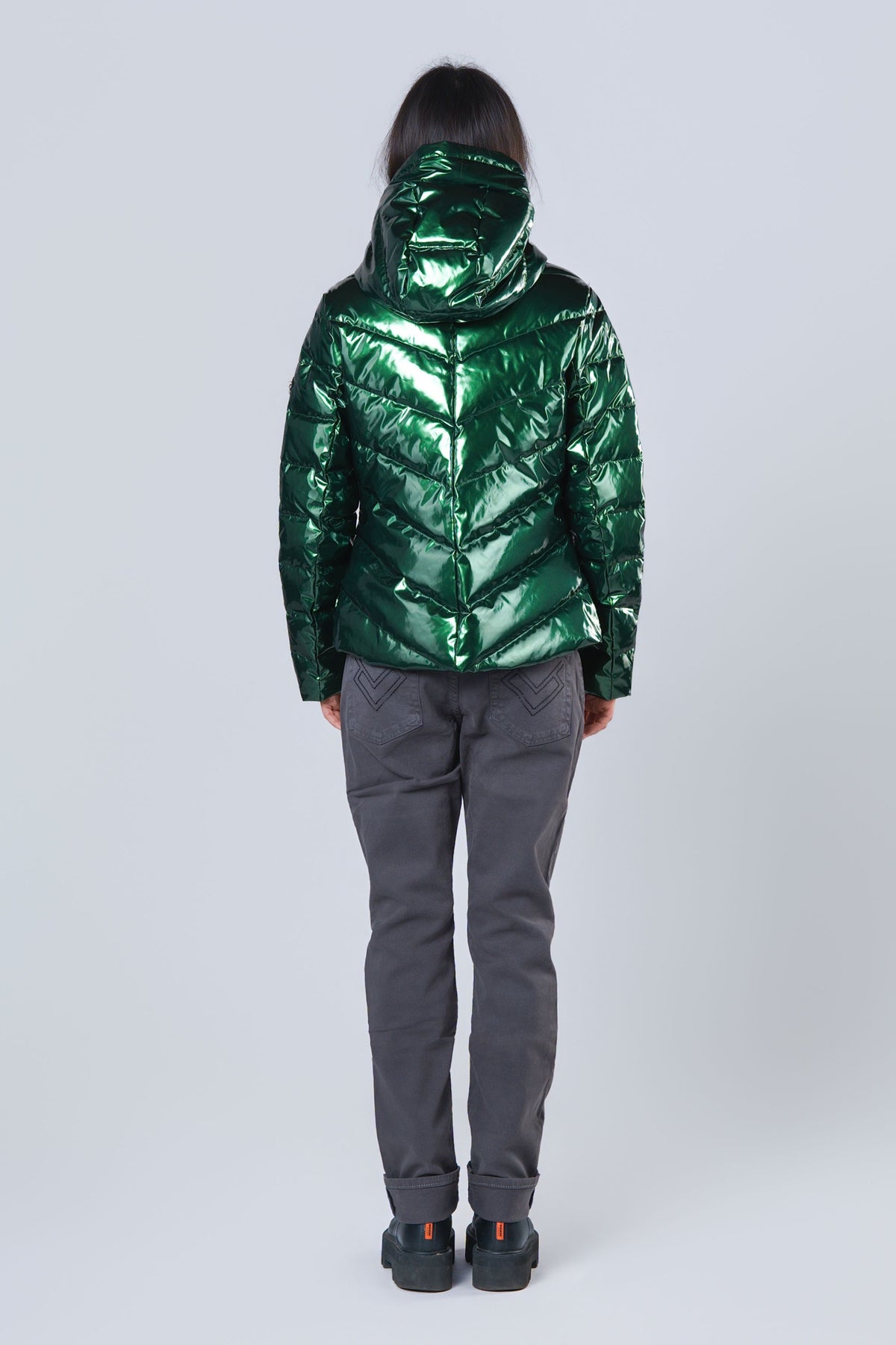 Women's Medium Weight Robin Coat - Glossy Green