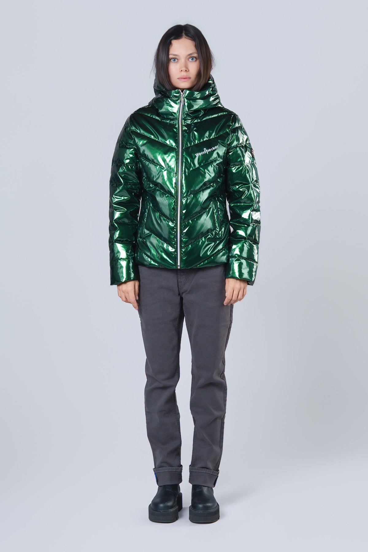Women's Medium Weight Robin Coat - Glossy Green