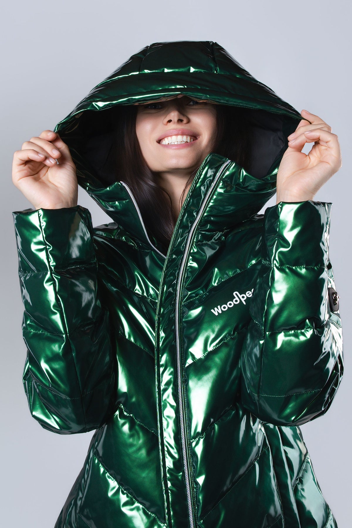 Women's Medium Weight Robin Coat - Glossy Green