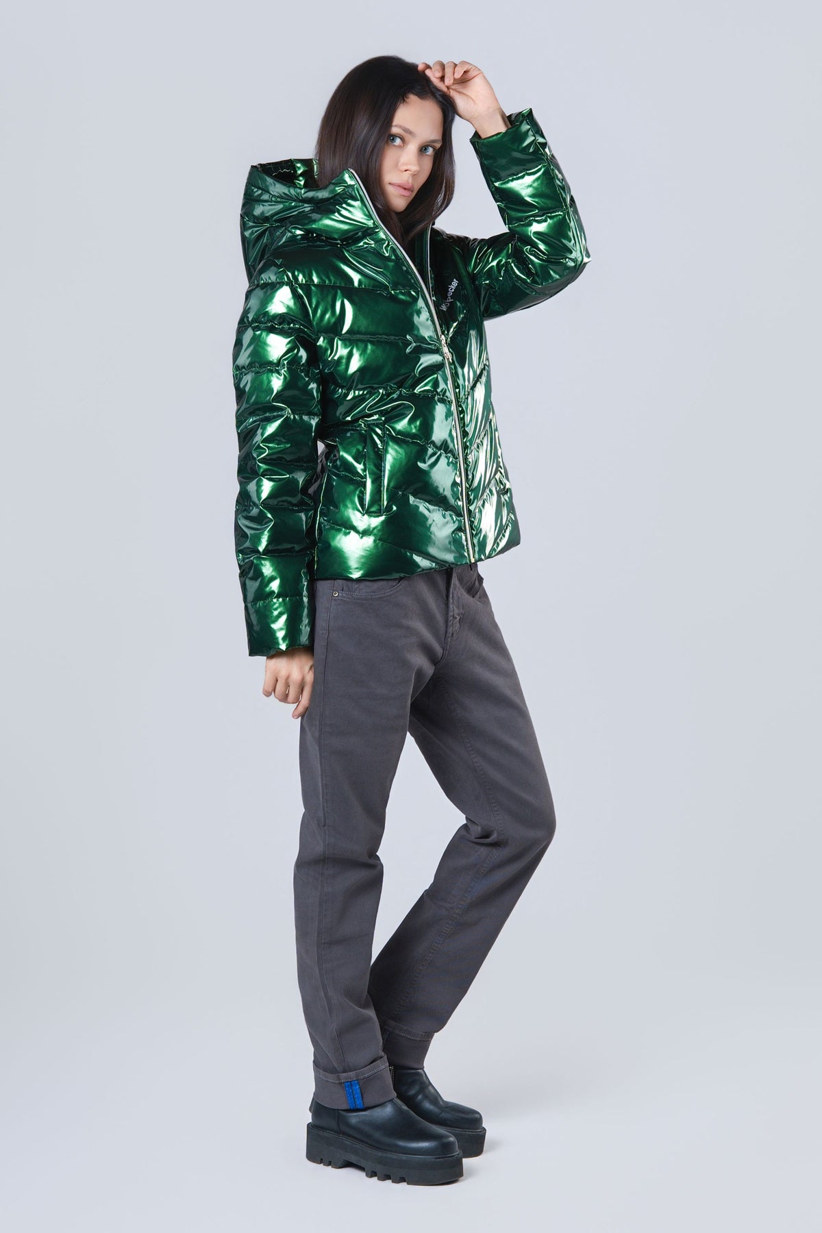 Women's Medium Weight Robin Coat - Glossy Green