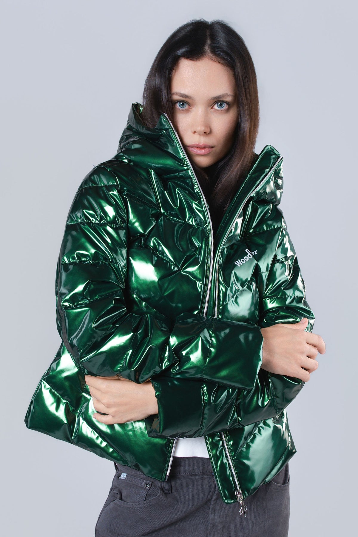 Women's Medium Weight Robin Coat - Glossy Green