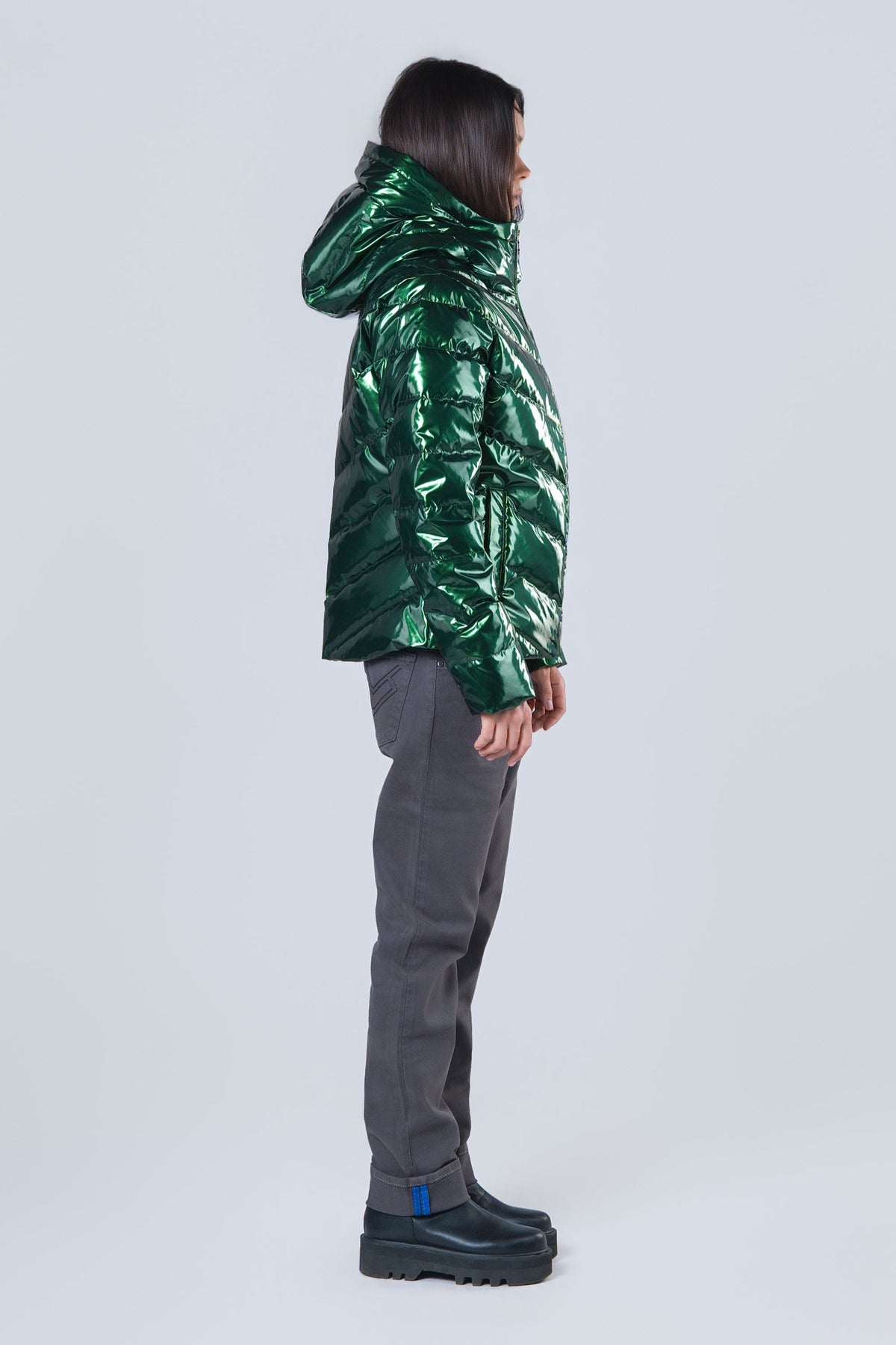 Women's Medium Weight Robin Coat - Glossy Green