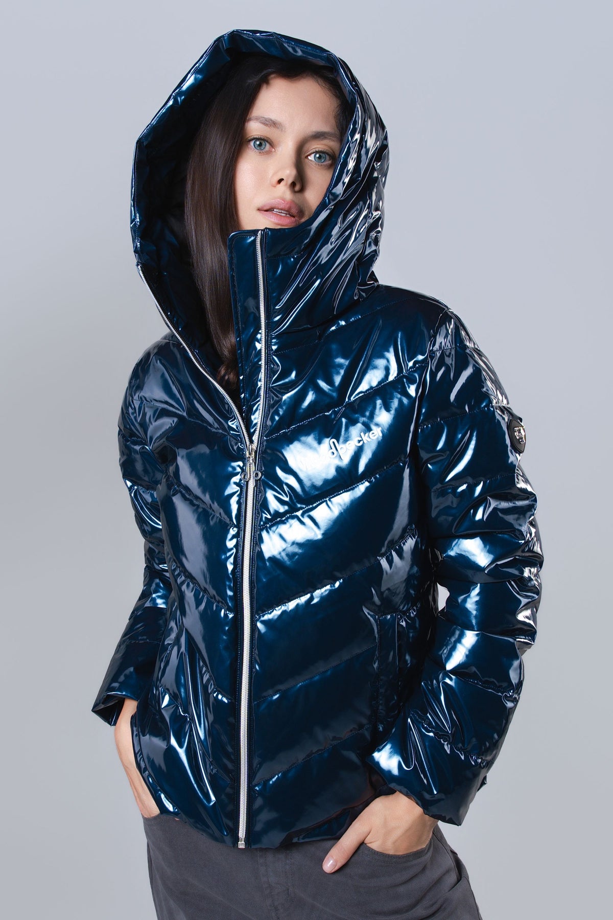 Women's Medium Weight Robin Coat - Glossy Navy