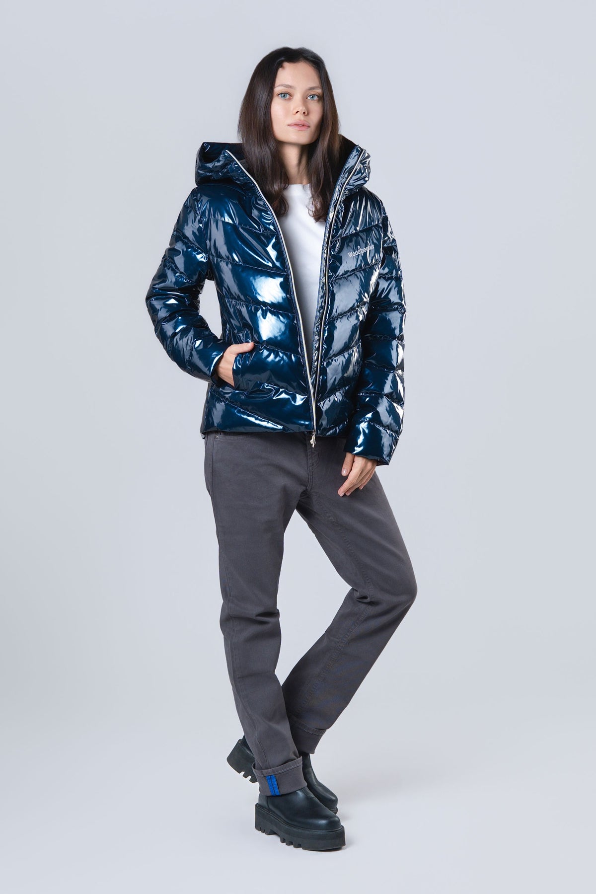 Women's Medium Weight Robin Coat - Glossy Navy