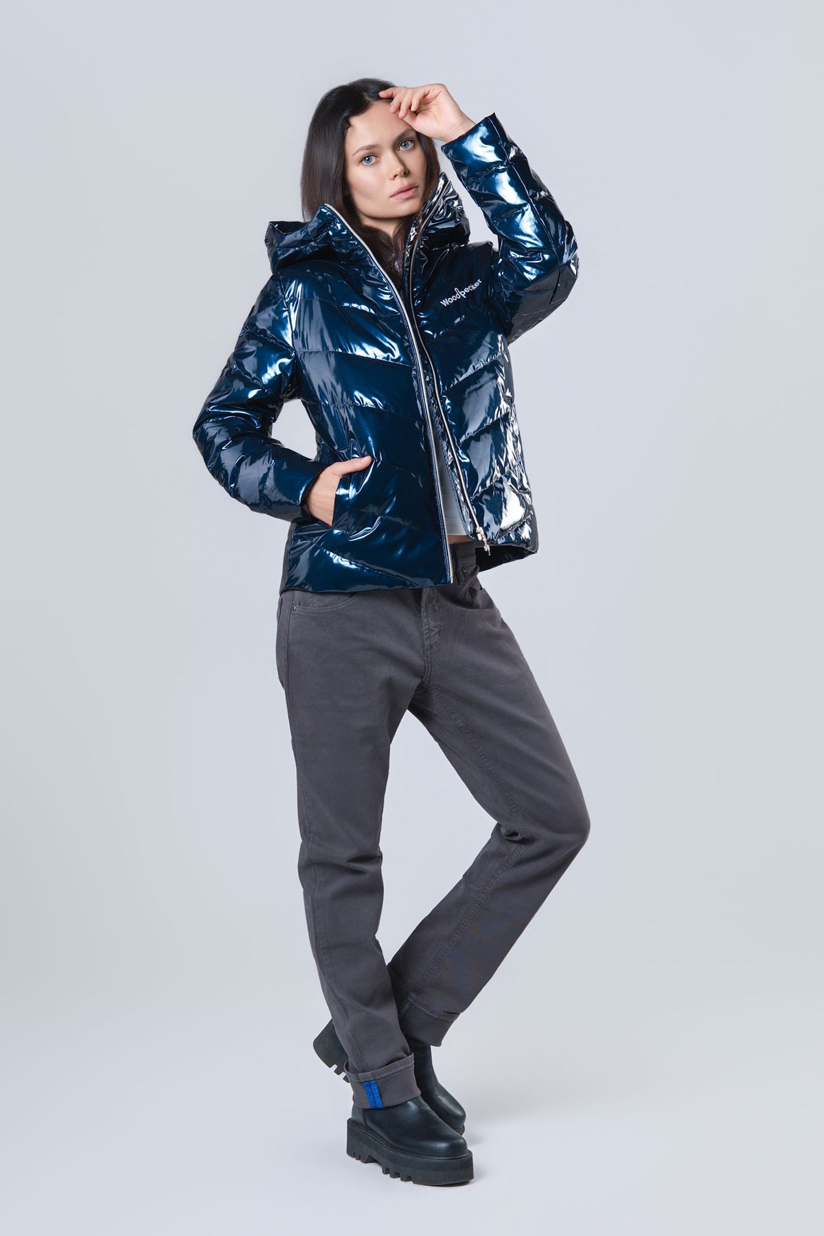 Women's Medium Weight Robin Coat - Glossy Navy