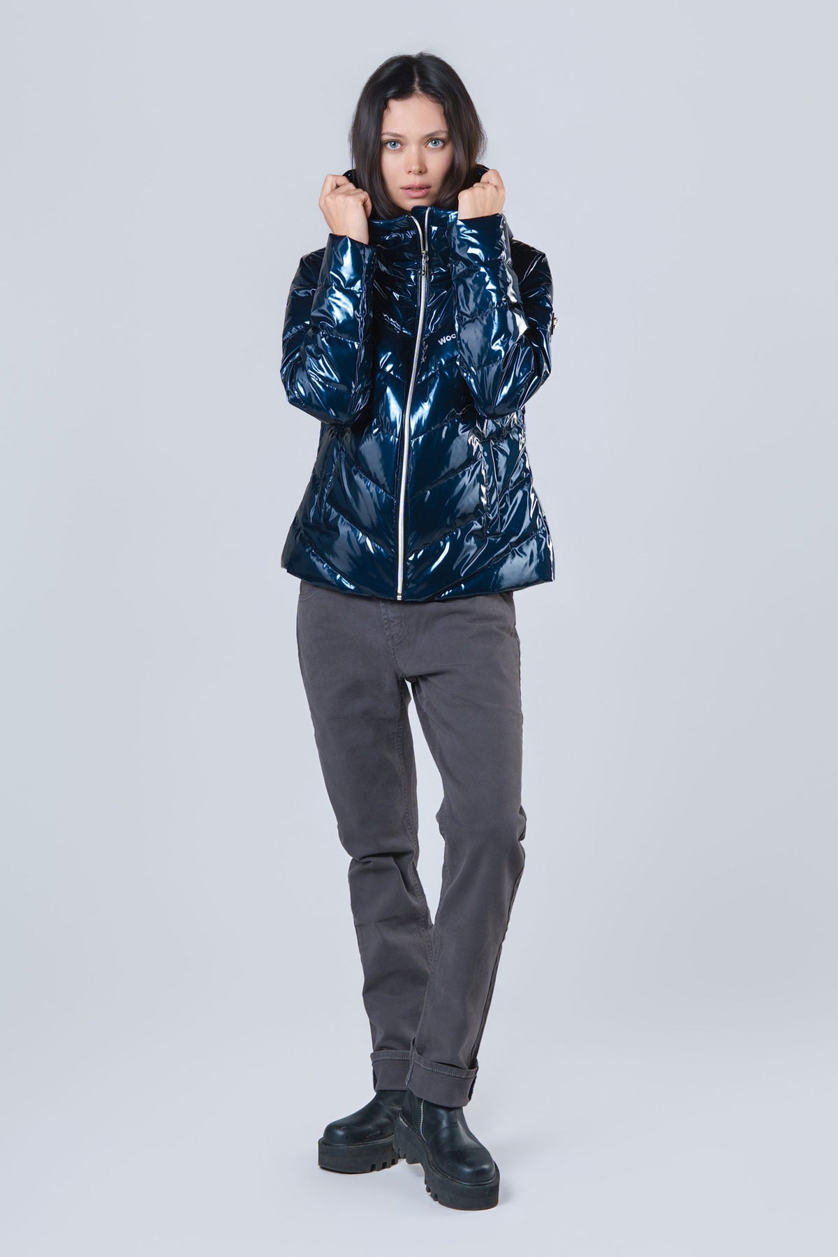 Women's Medium Weight Robin Coat - Glossy Navy