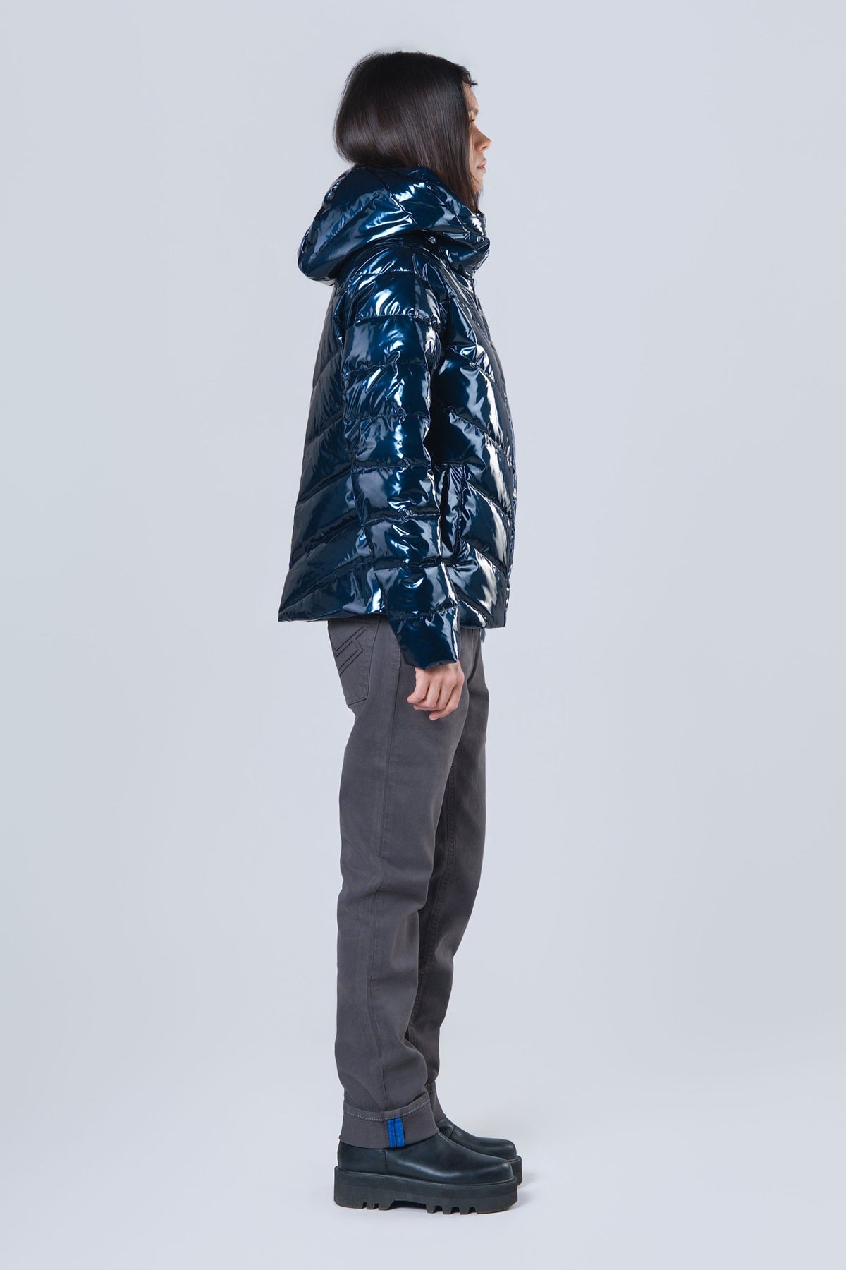 Women's Medium Weight Robin Coat - Glossy Navy