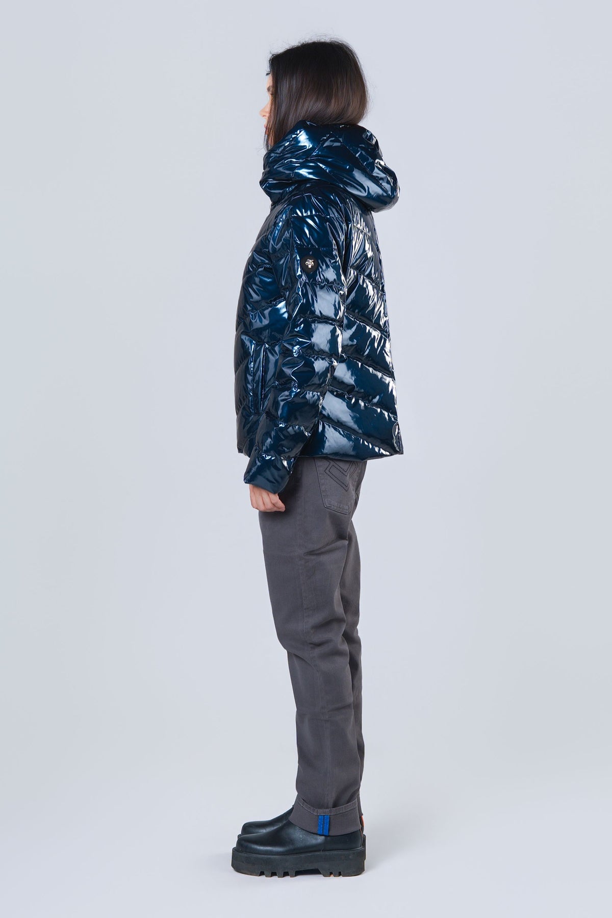 Women's Medium Weight Robin Coat - Glossy Navy
