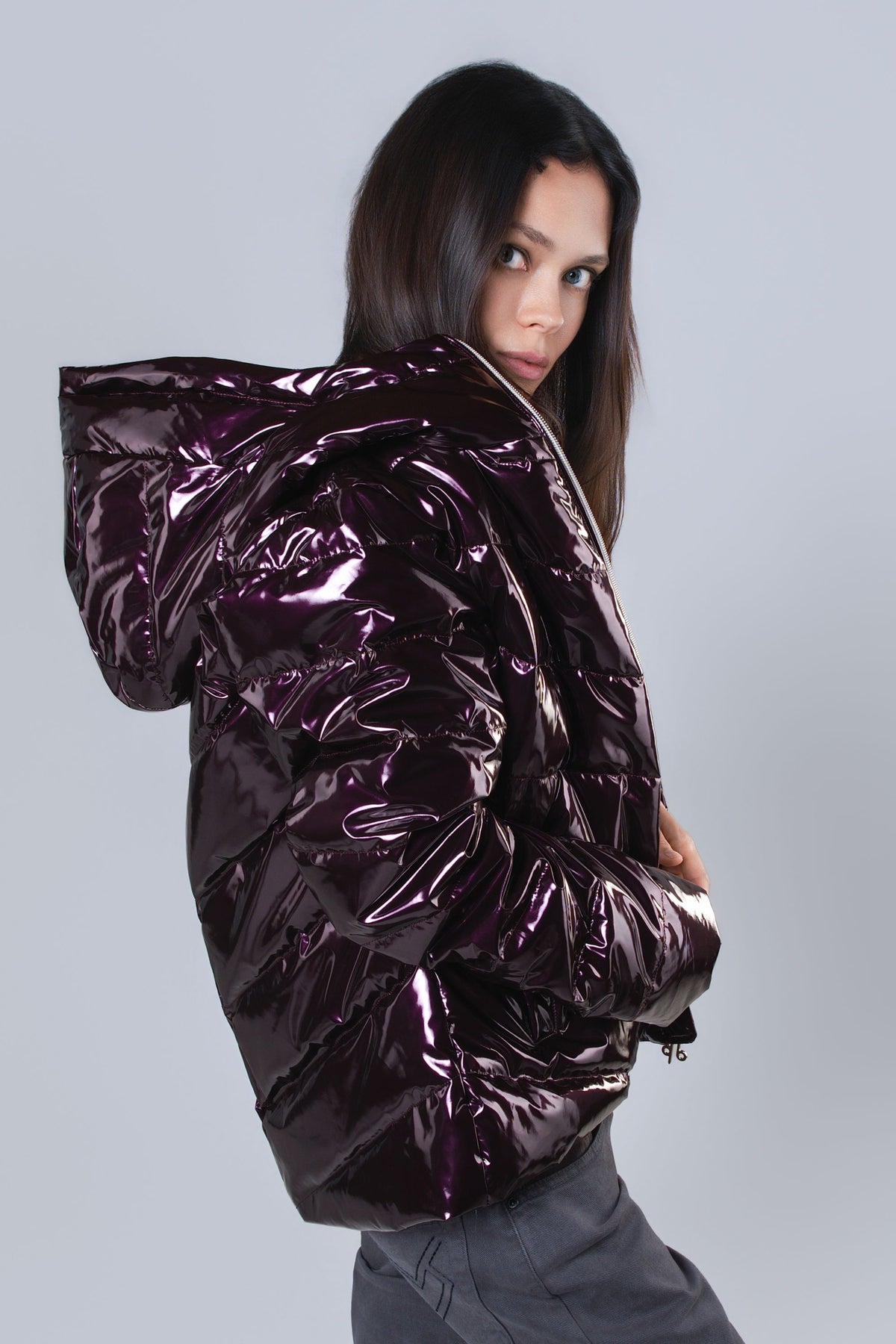 Women's Medium Weight Robin Coat - Glossy Purple