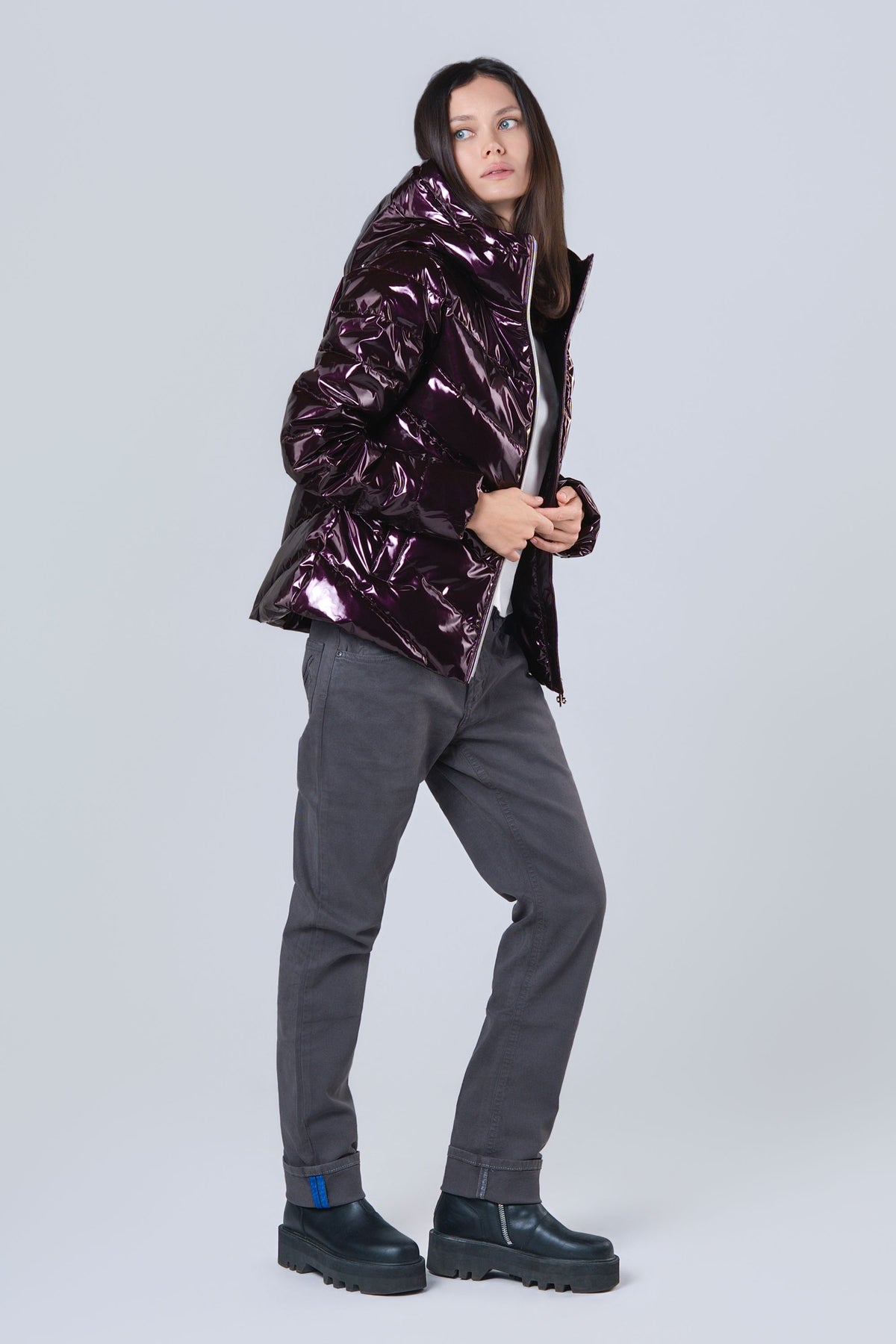 Women's Medium Weight Robin Coat - Glossy Purple