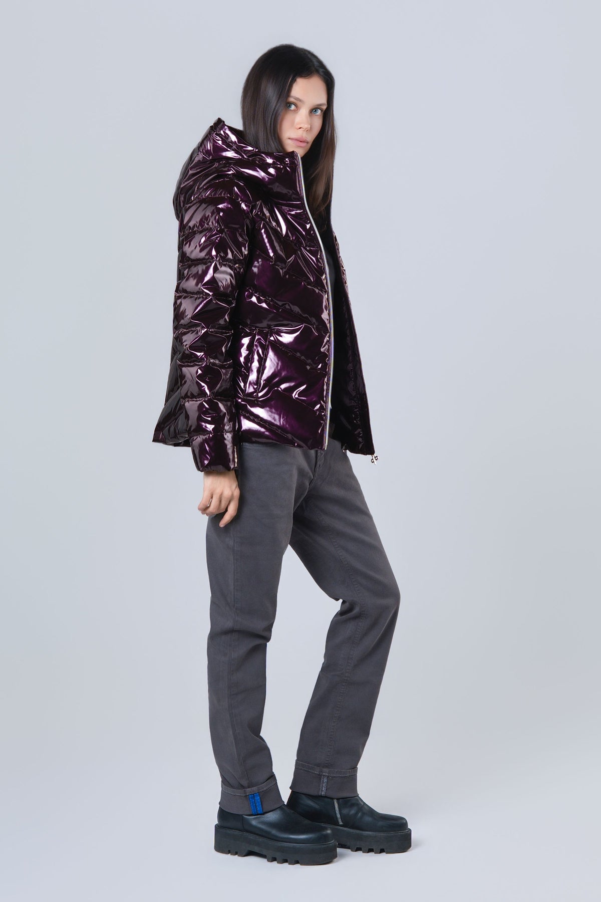 Women's Medium Weight Robin Coat - Glossy Purple