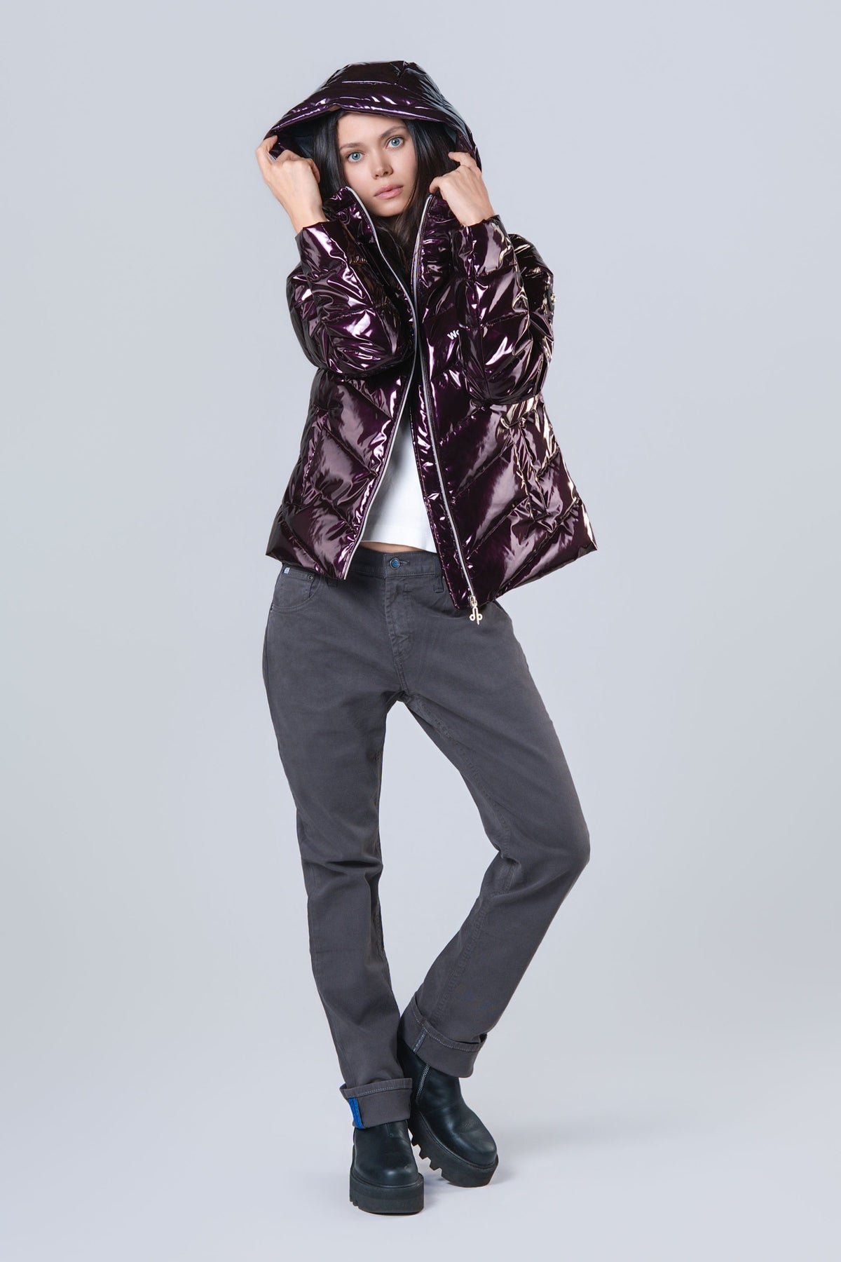 Women's Medium Weight Robin Coat - Glossy Purple