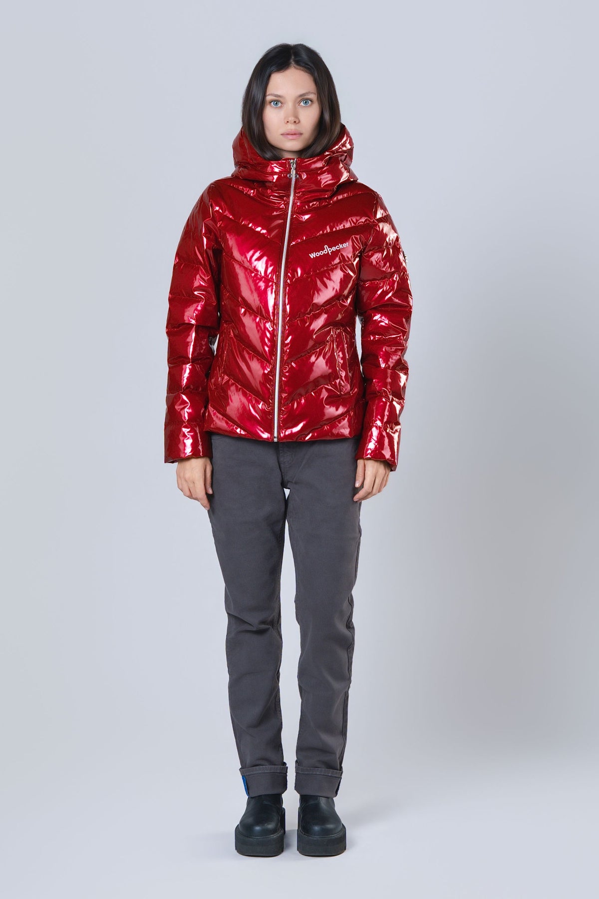 Women's Medium Weight Robin Coat - Glossy Red