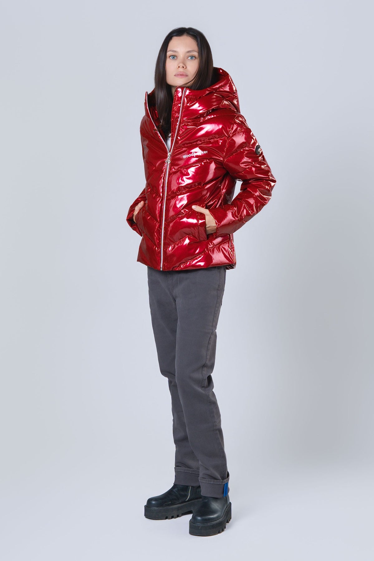 Women's Medium Weight Robin Coat - Glossy Red