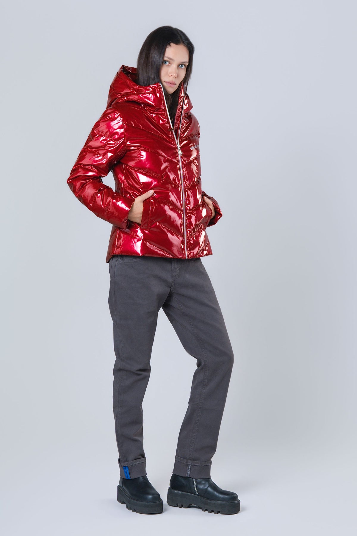 Women's Medium Weight Robin Coat - Glossy Red