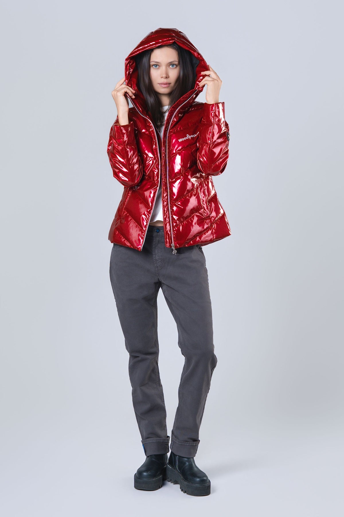Women's Medium Weight Robin Coat - Glossy Red