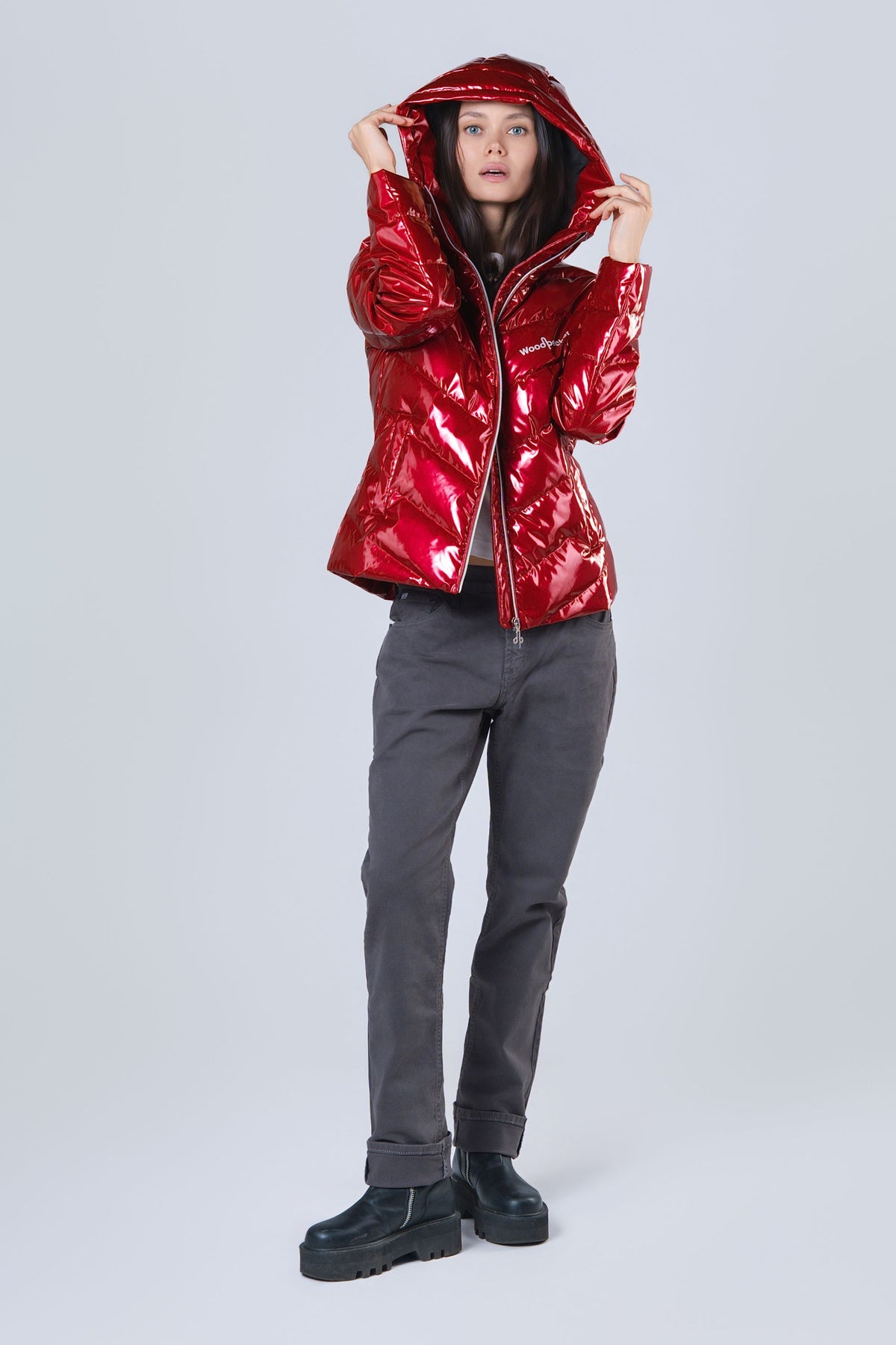 Women's Medium Weight Robin Coat - Glossy Red