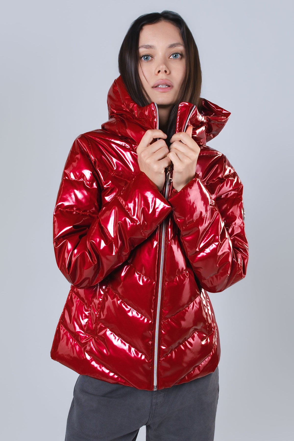 Women's Medium Weight Robin Coat - Glossy Red