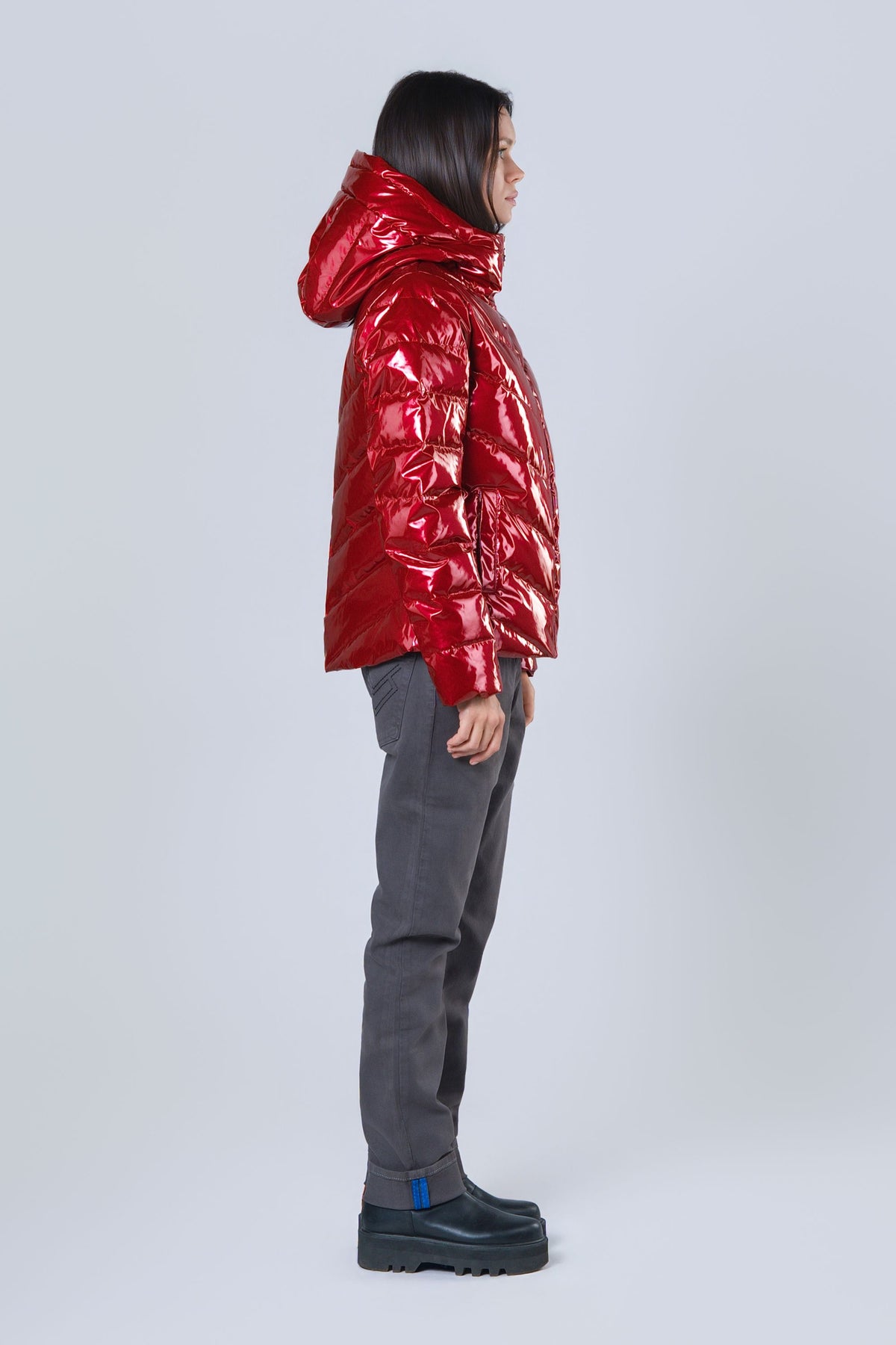Women's Medium Weight Robin Coat - Glossy Red