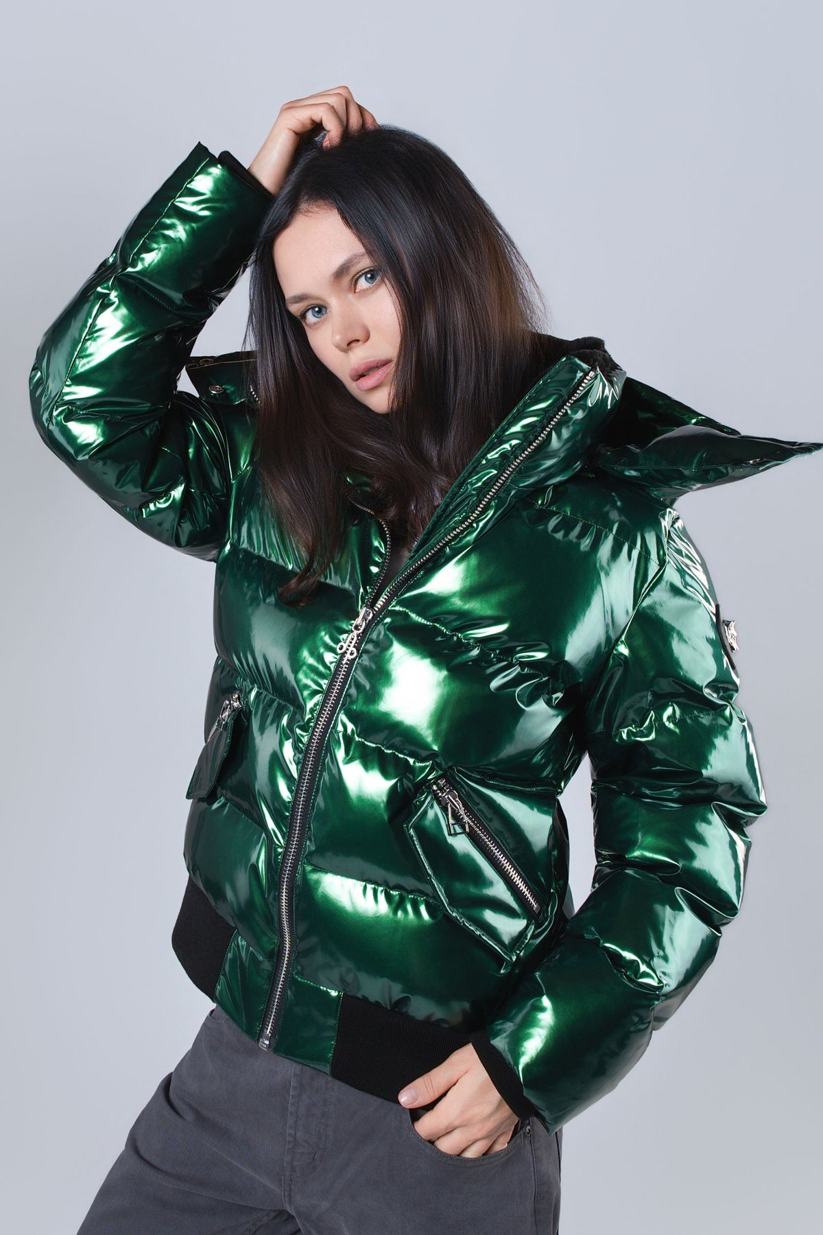 Women's Woody Bomber Jacket - Glossy Green