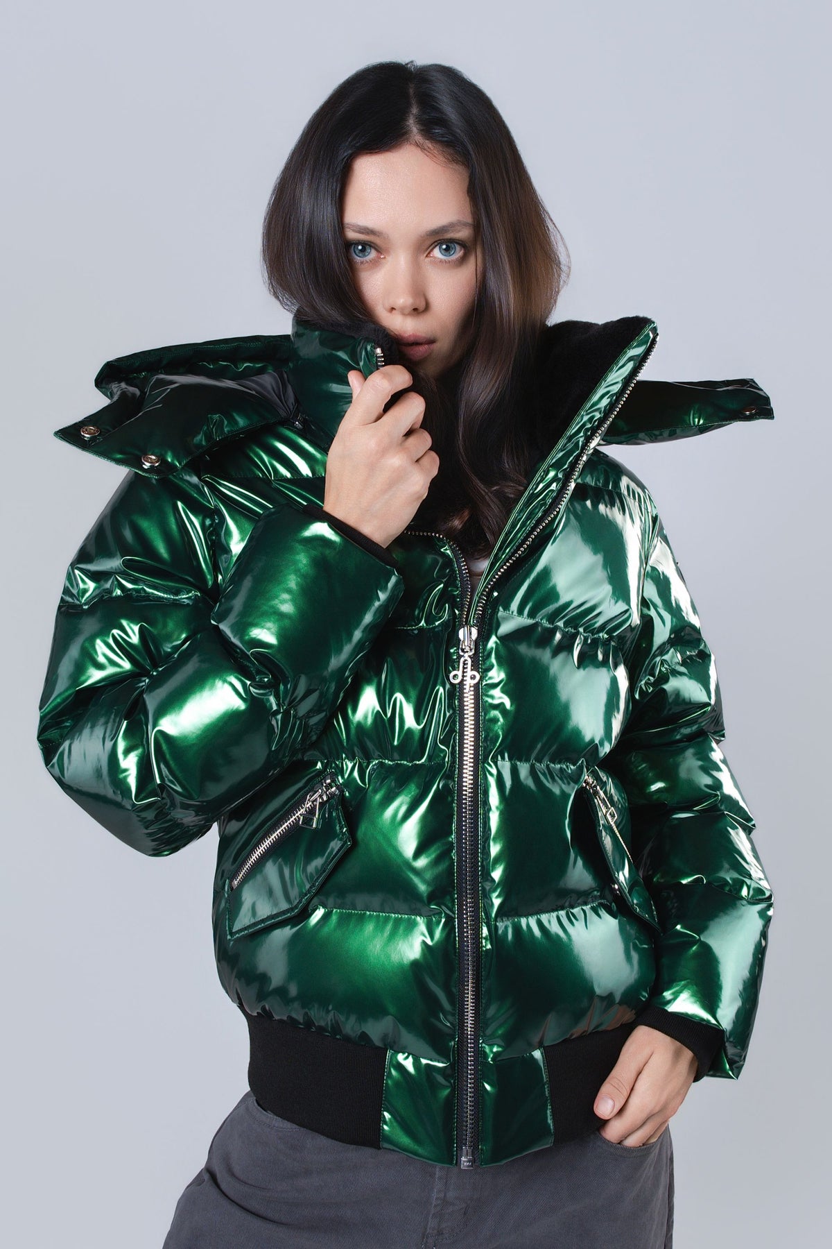 Women's Woody Bomber Jacket - Glossy Green