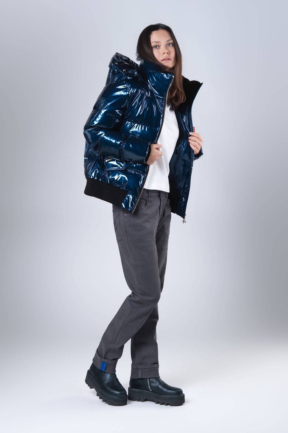 Women's Woody Bomber Jacket - Glossy Navy