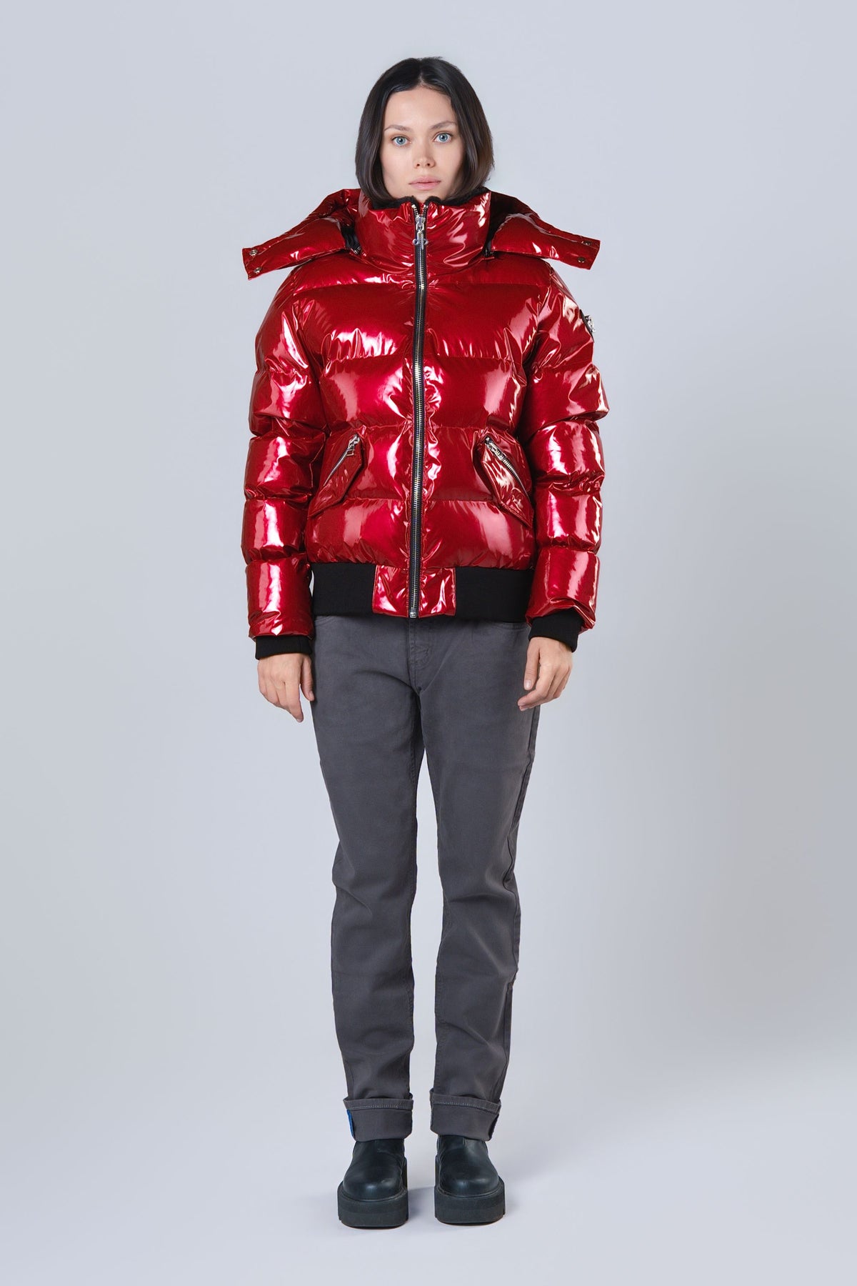 Women's Woody Bomber Jacket - Glossy Red