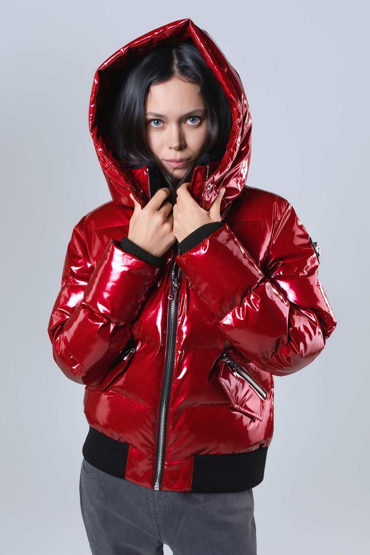 Women's Woody Bomber Jacket - Glossy Red