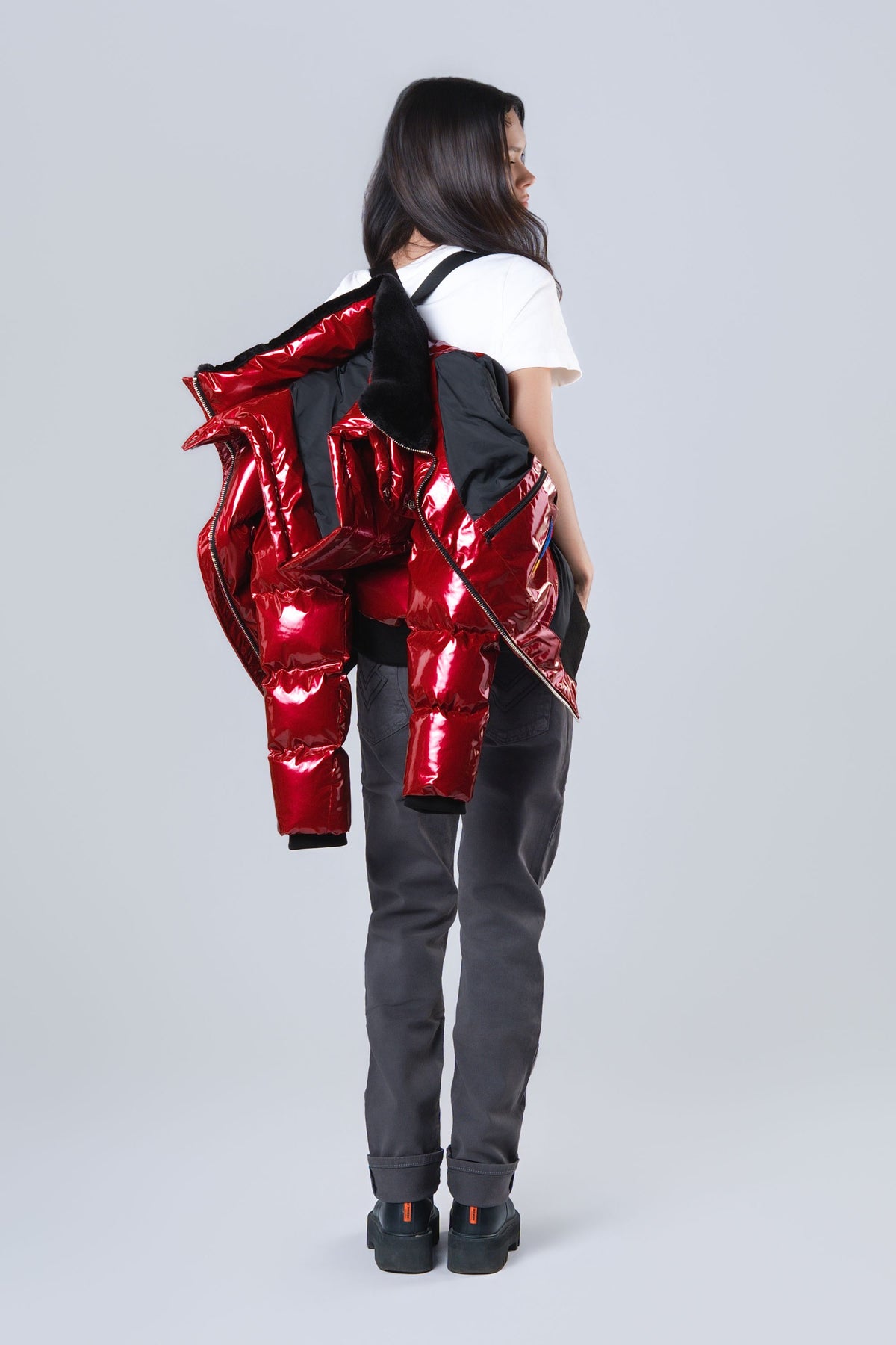 Women's Woody Bomber Jacket - Glossy Red