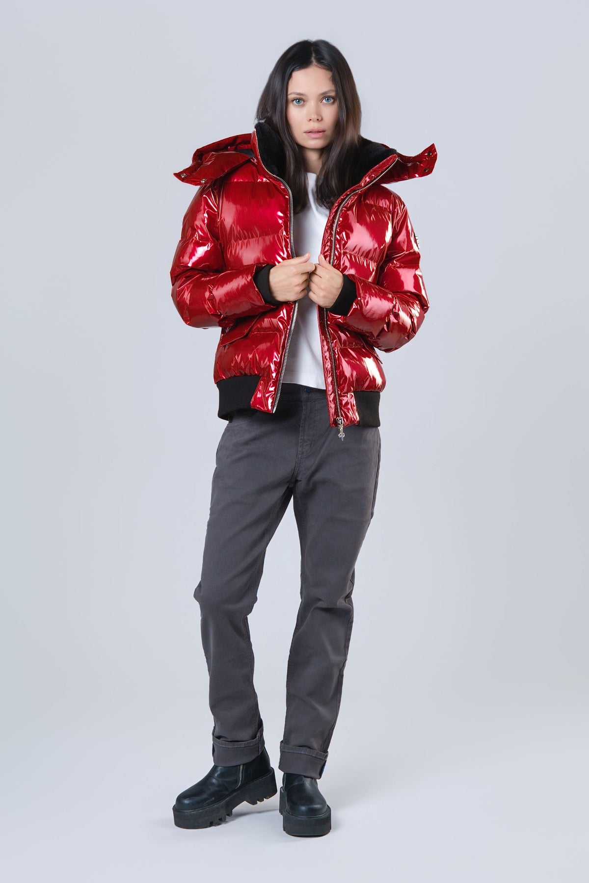 Women's Woody Bomber Jacket - Glossy Red