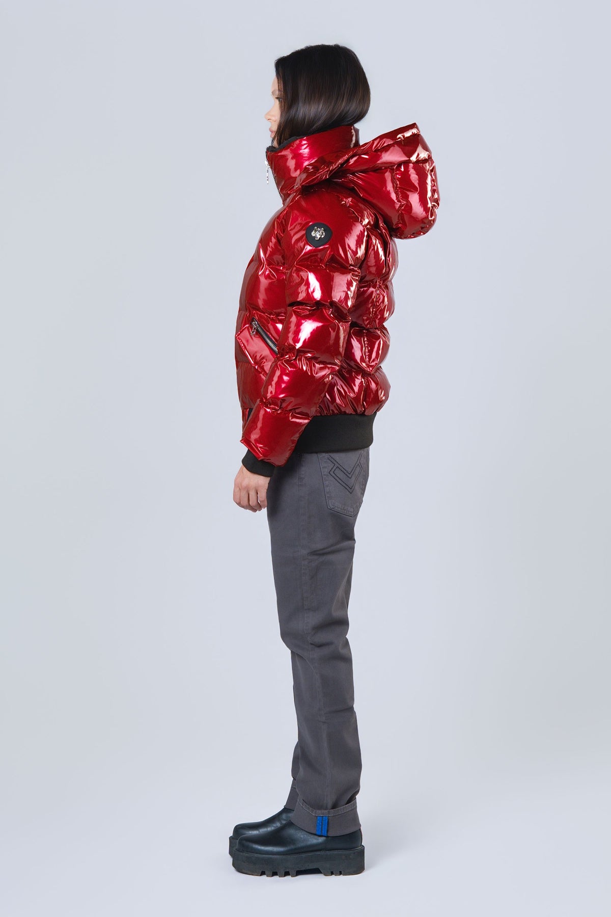 Women's Woody Bomber Jacket - Glossy Red