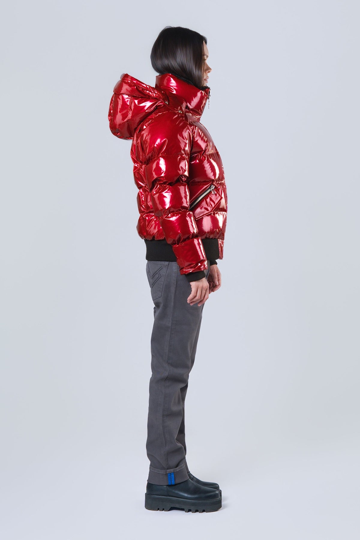 Women's Woody Bomber Jacket - Glossy Red