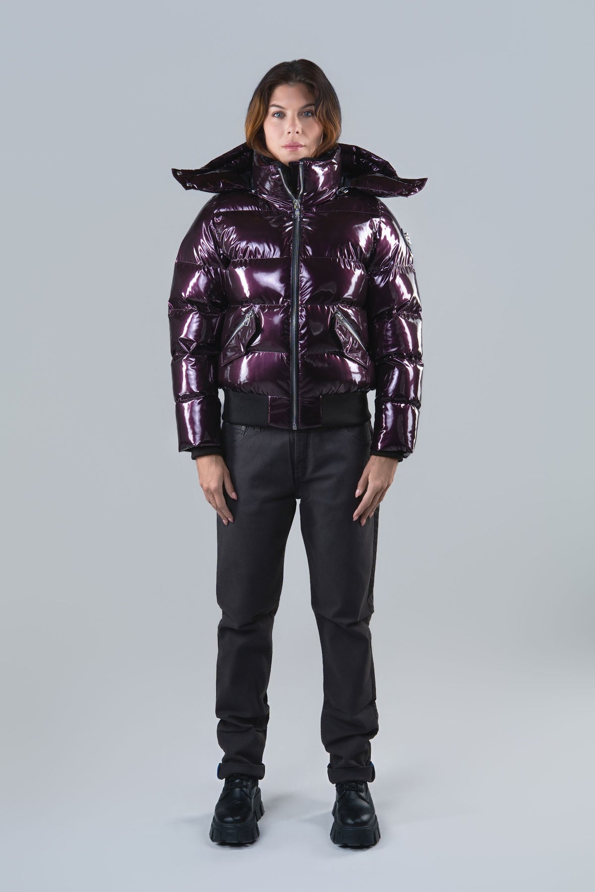 Women's Woody Bomber Jacket - Glossy Purple