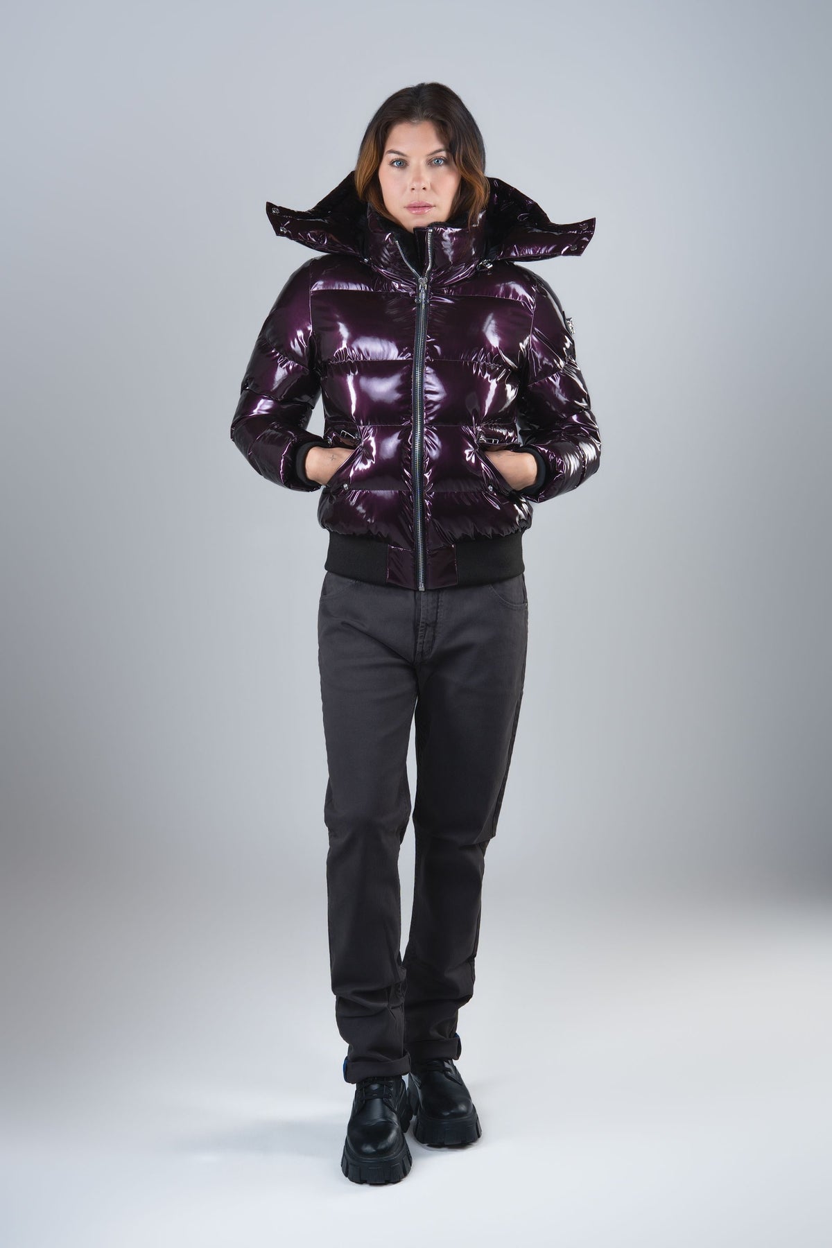 Women's Woody Bomber Jacket - Glossy Purple