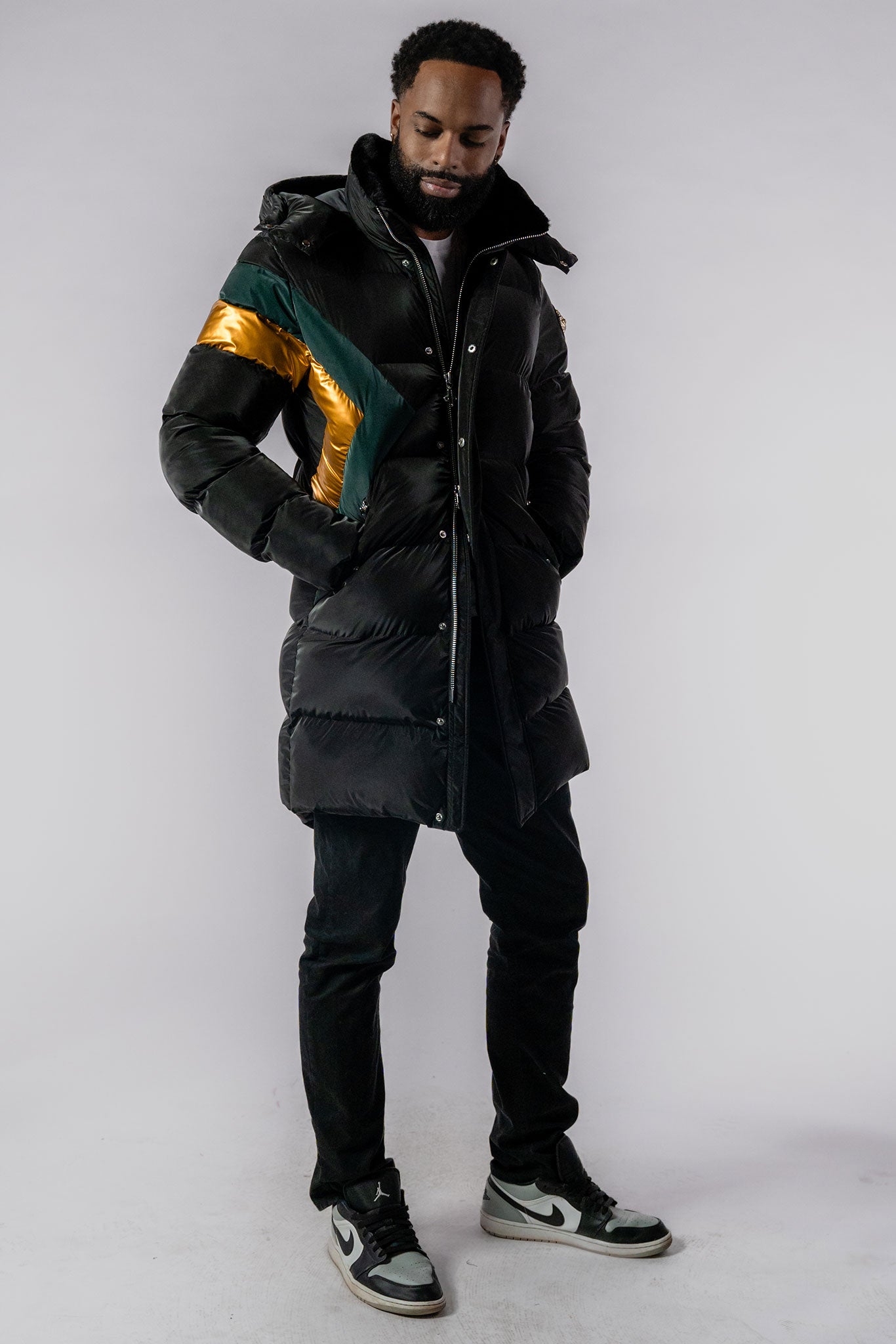 Men&#39;s Penguin Long Coat - Jamaica Special Edition - Black Diamond