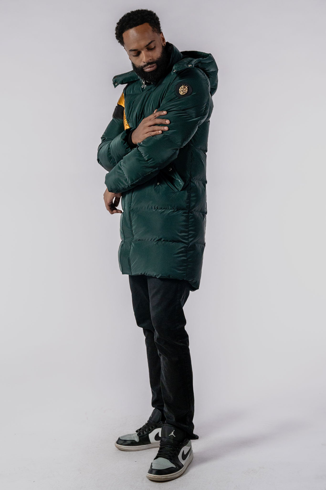 Men&#39;s Penguin Long Coat - Jamaica Special Edition - Green Diamond