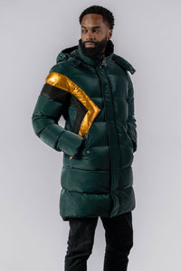 Men's Penguin Long Coat - Jamaica Special Edition - Green Diamond