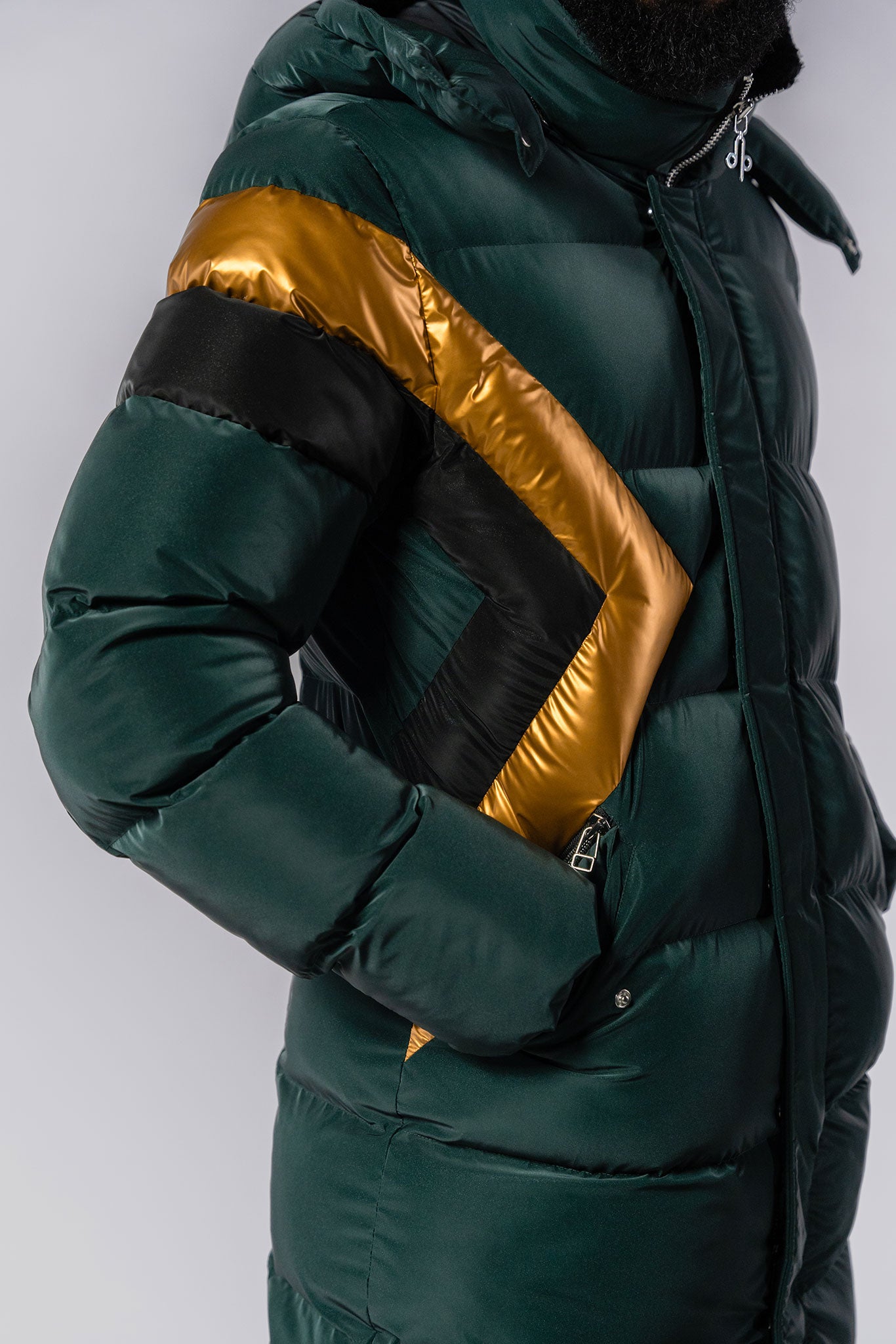 Men&#39;s Penguin Long Coat - Jamaica Special Edition - Green Diamond