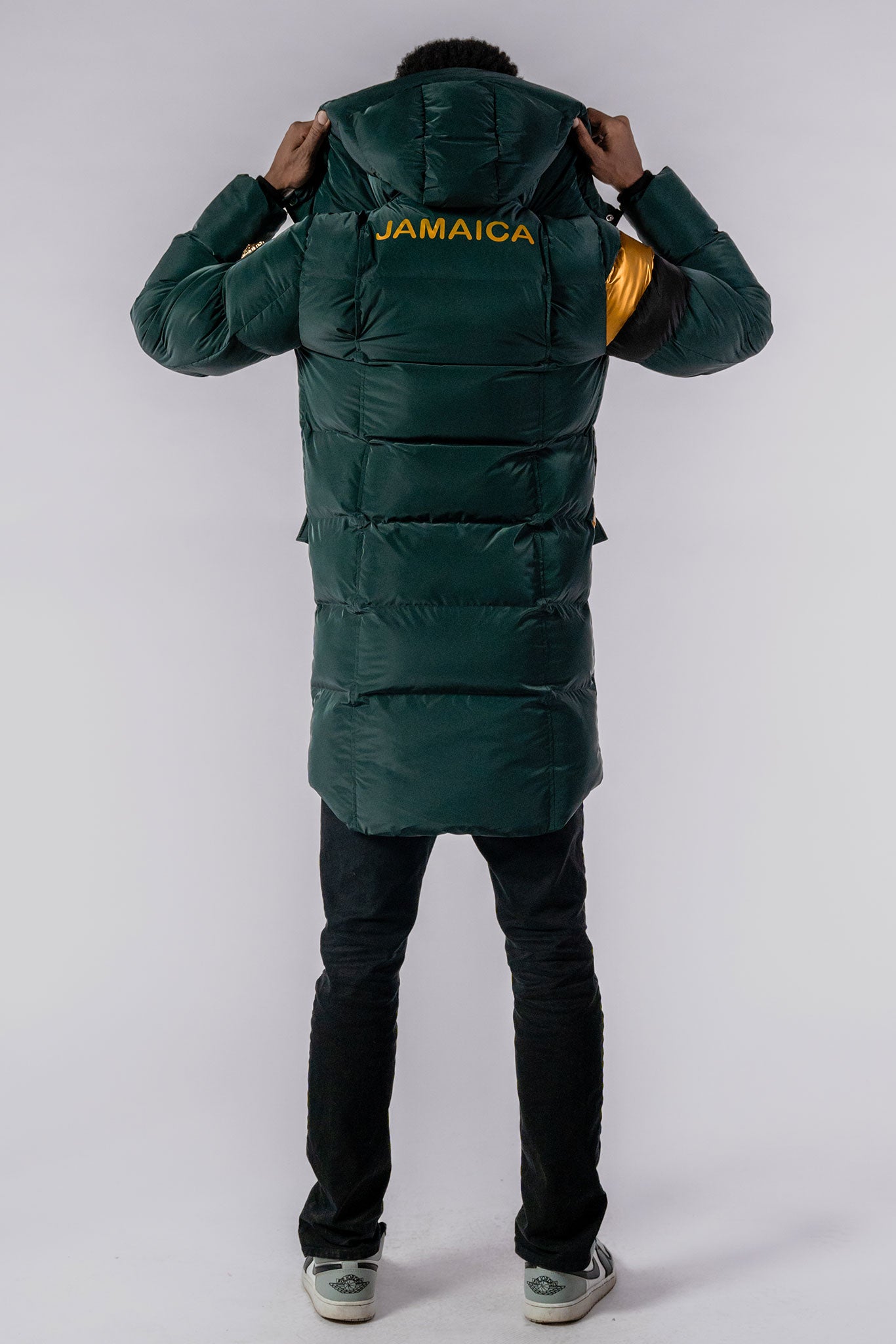 Men&#39;s Penguin Long Coat - Jamaica Special Edition - Green Diamond