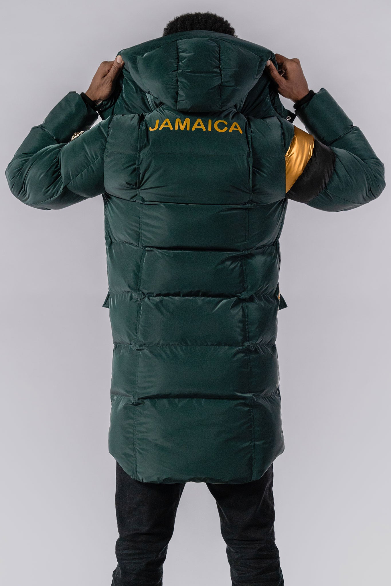 Men&#39;s Penguin Long Coat - Jamaica Special Edition - Green Diamond