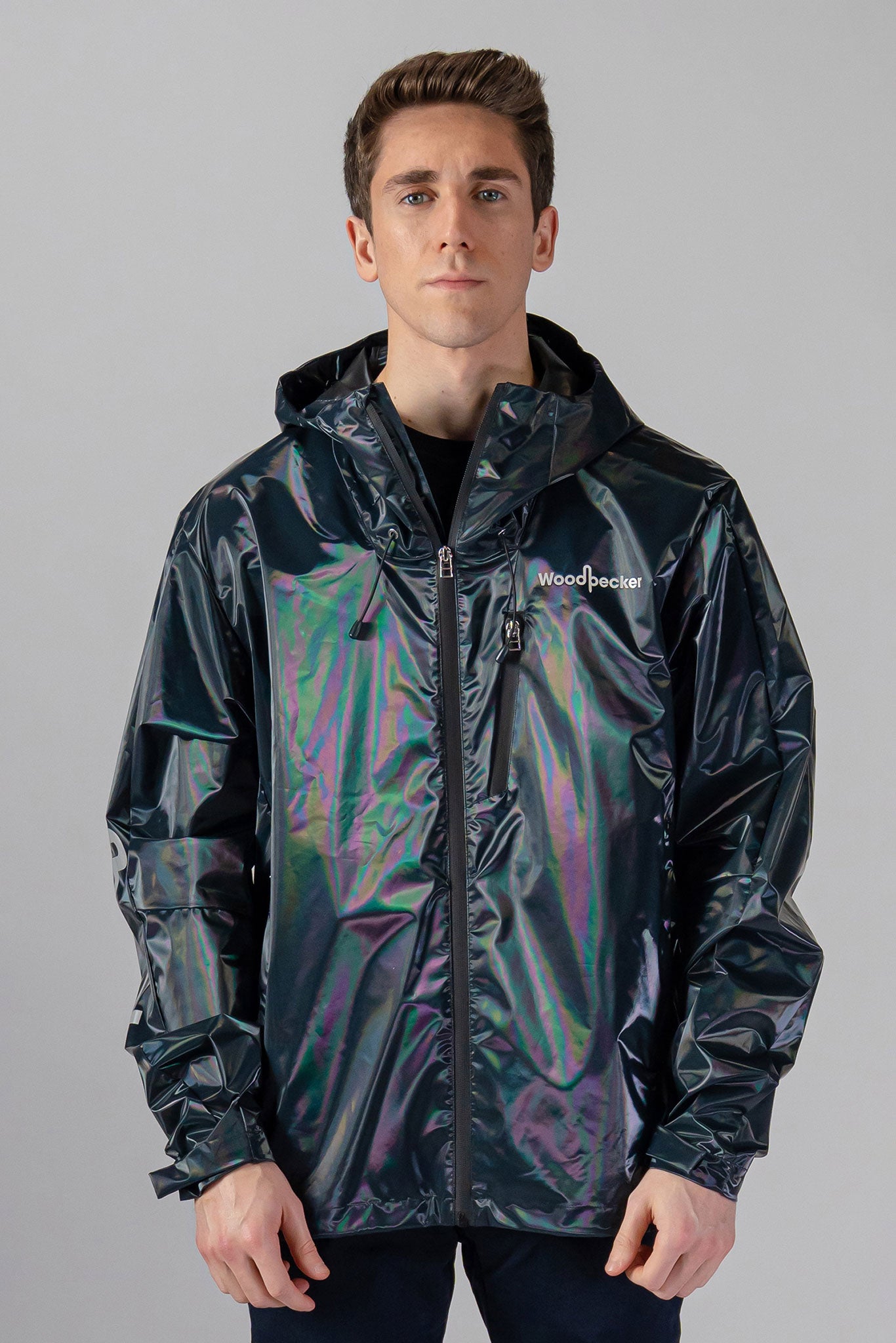 Woodpecker Men's Wind Shell coat. High-end Canadian designer activewear coat for men in 