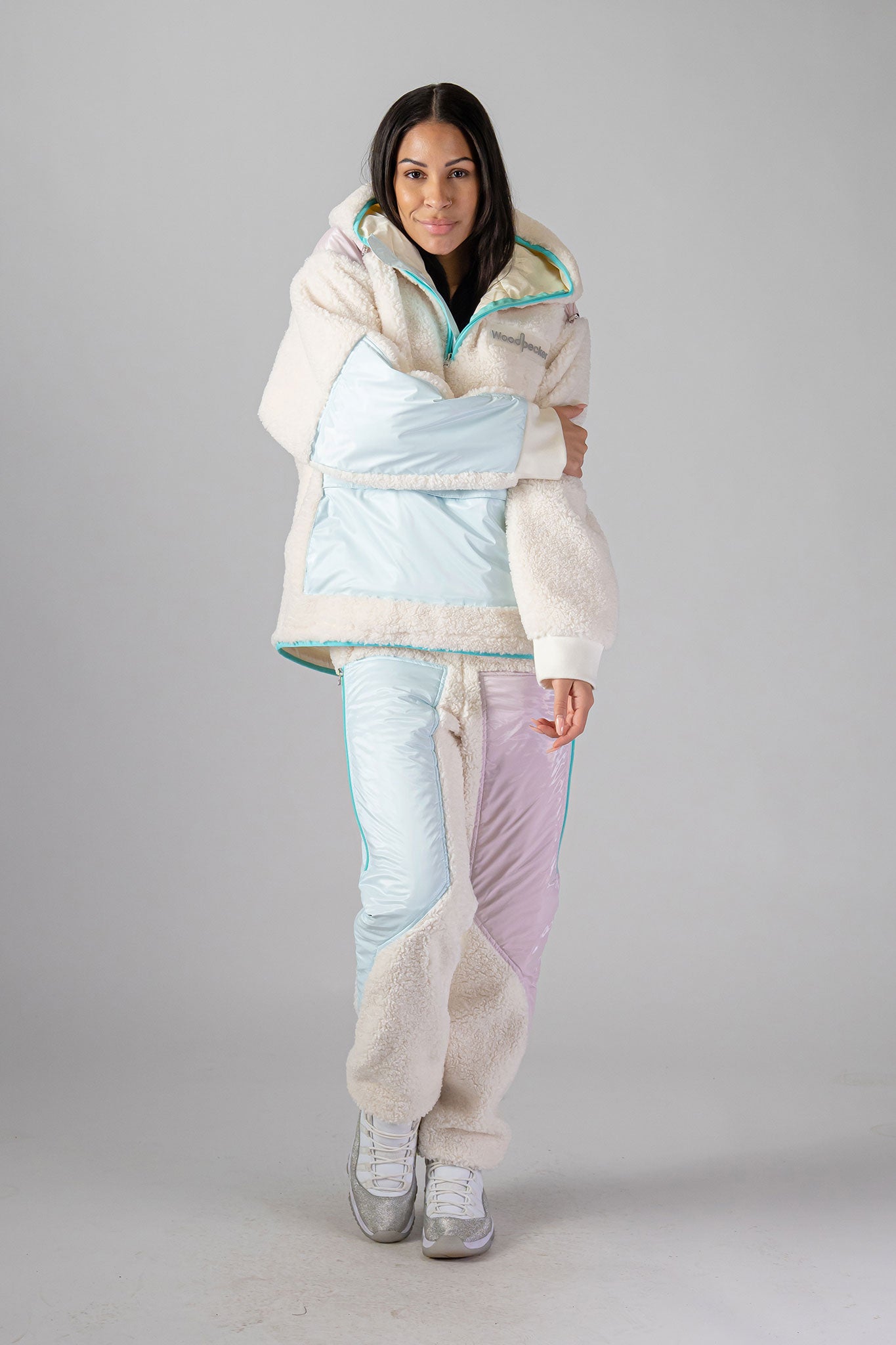 Woodpecker Unisex Fleece Hoodie. High-end Canadian designer winter fleece in 
