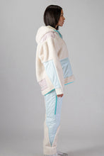 Load image into Gallery viewer, Woodpecker Unisex Fleece Hoodie. High-end Canadian designer winter fleece in &quot;Cream&quot; colour. Woodpecker fleece designed in Canada. Warm premium designer fleece for winter. Superior quality warm fleece hoodie. Moose Knuckles, Canada Goose, Mackage, Montcler, Will Poho, Willbird, Nic Bayley. Cozy for at-home wear.
